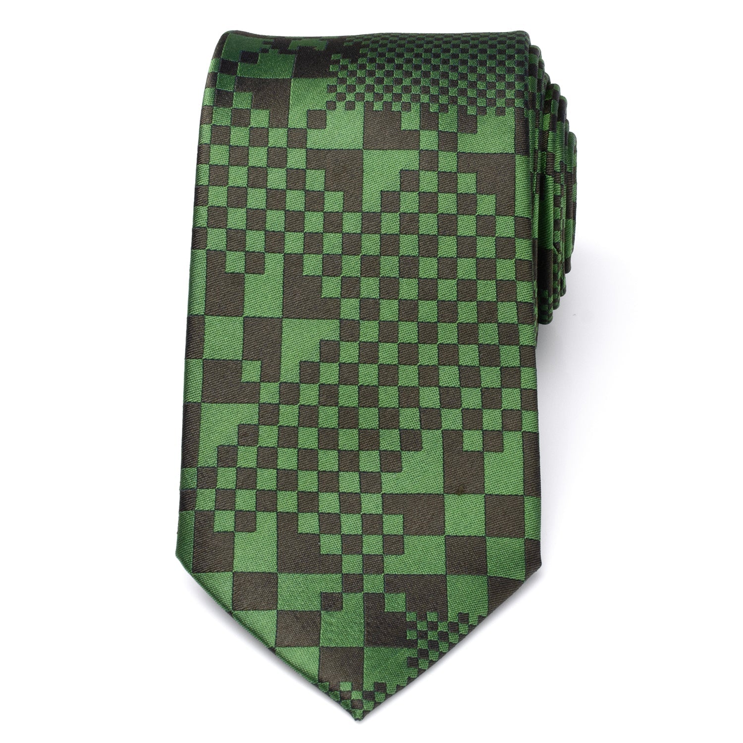 Minecraft Pixelated Creeper Green Men's Tie