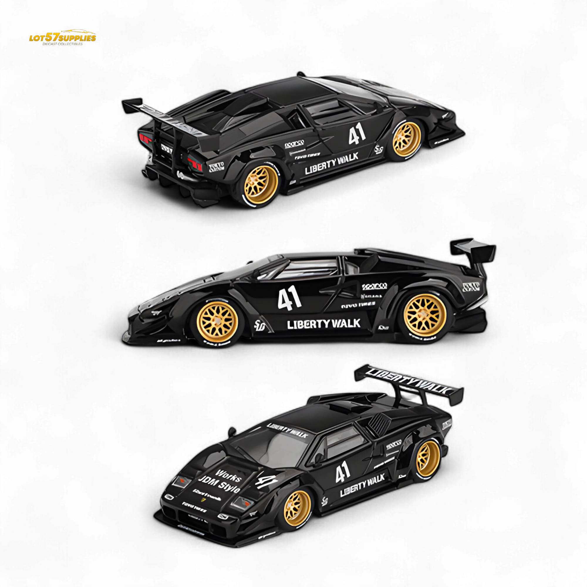 (Pre-Order) Mini GT Lamborghini Countach LB-WORKS - Black 1:64