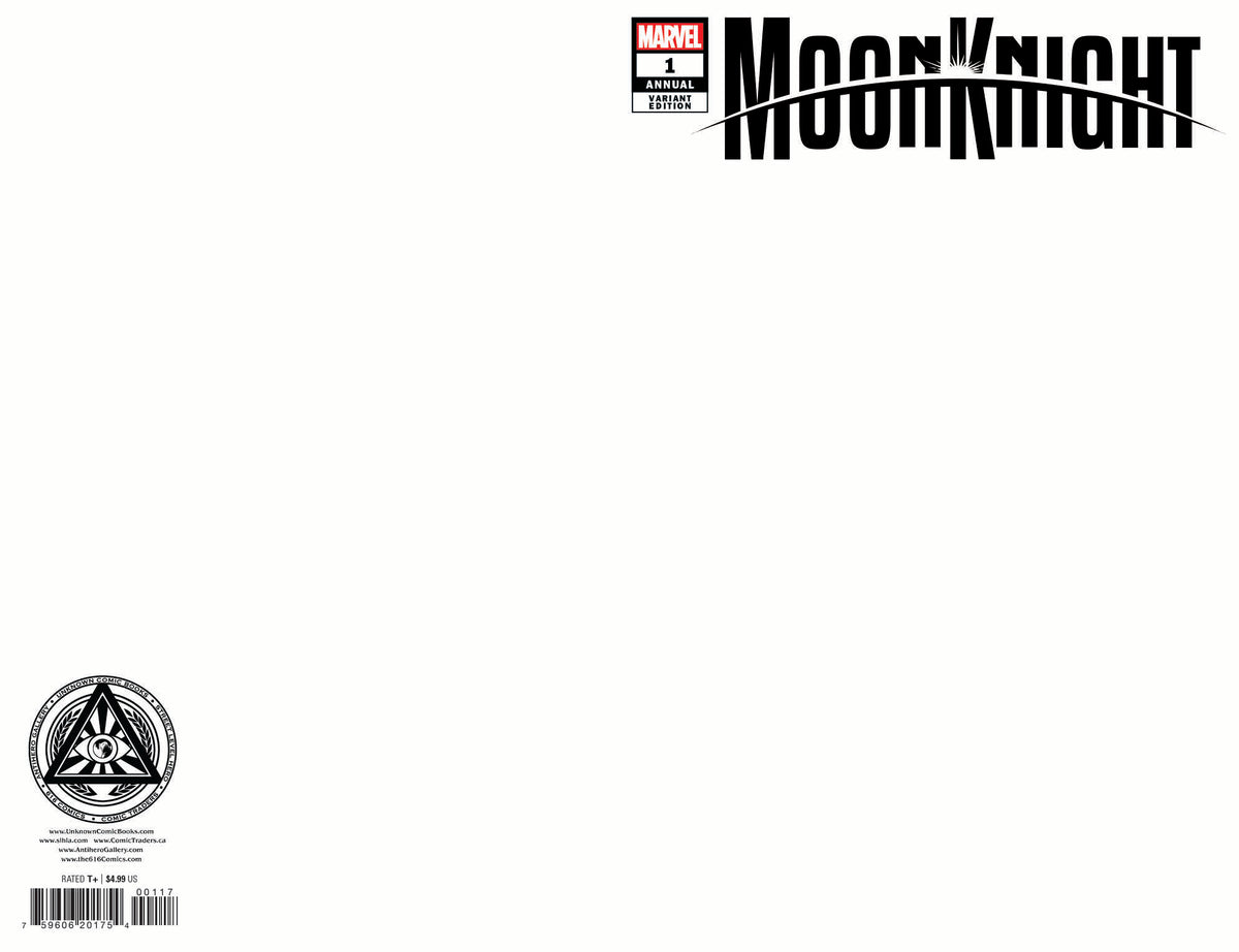 [10 PACK] MOON KNIGHT ANNUAL #1 UNKNOWN COMICS EXCLUSIVE BLANK VAR (10/26/2022)