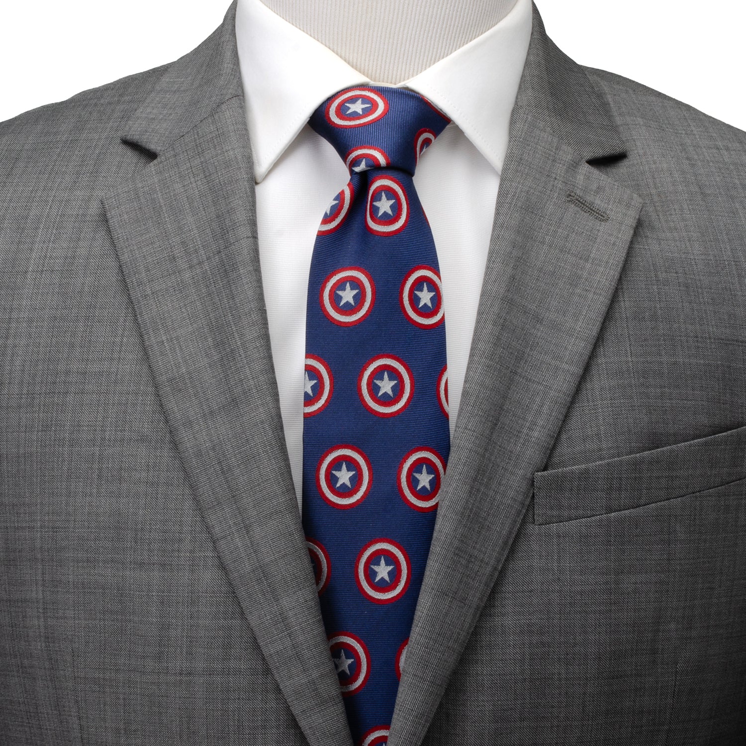 Marvel Captain America Hidden Message Blue Men's Tie