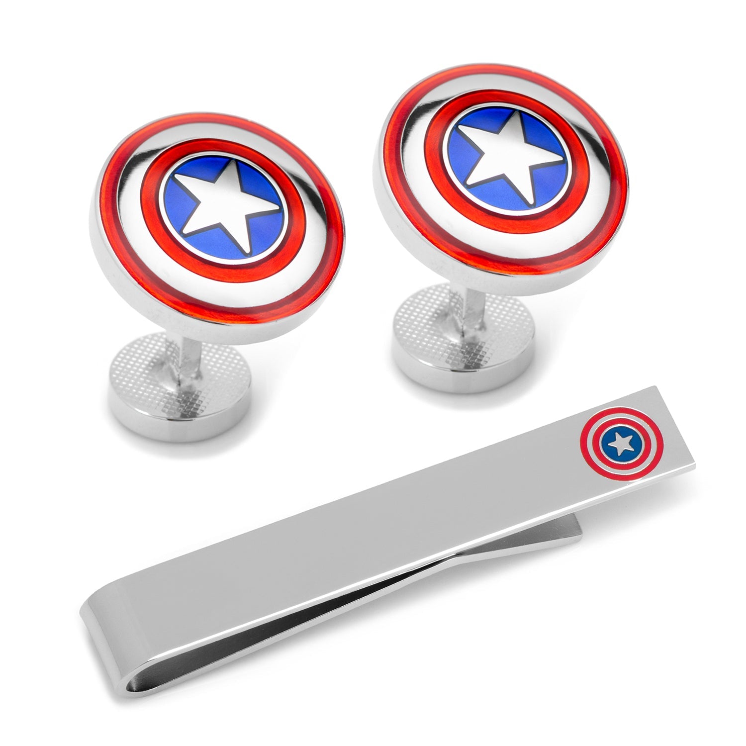 Marvel Captain America Cufflinks and Tie Bar Gift Set