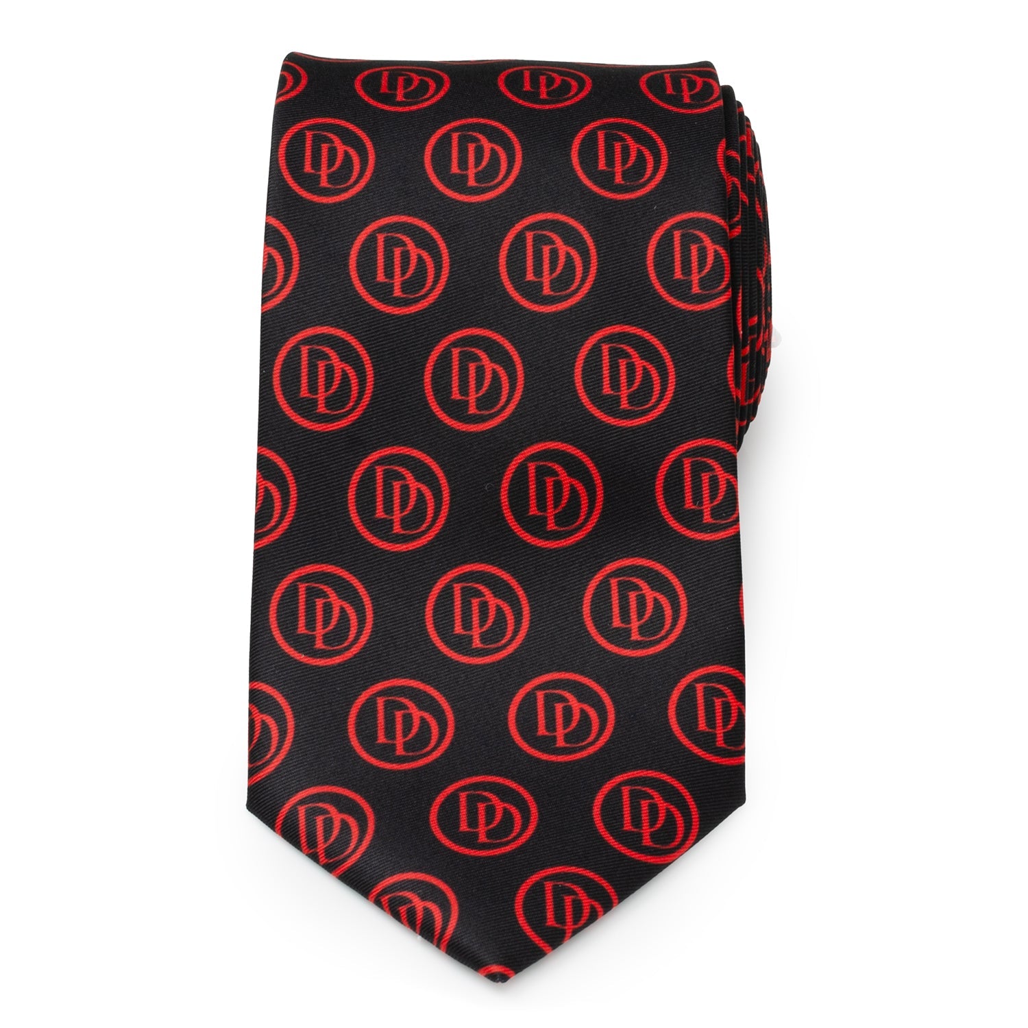 Marvel Daredevil Men’s Black Tie and Embossed Logo Lapel Pin Gift Set