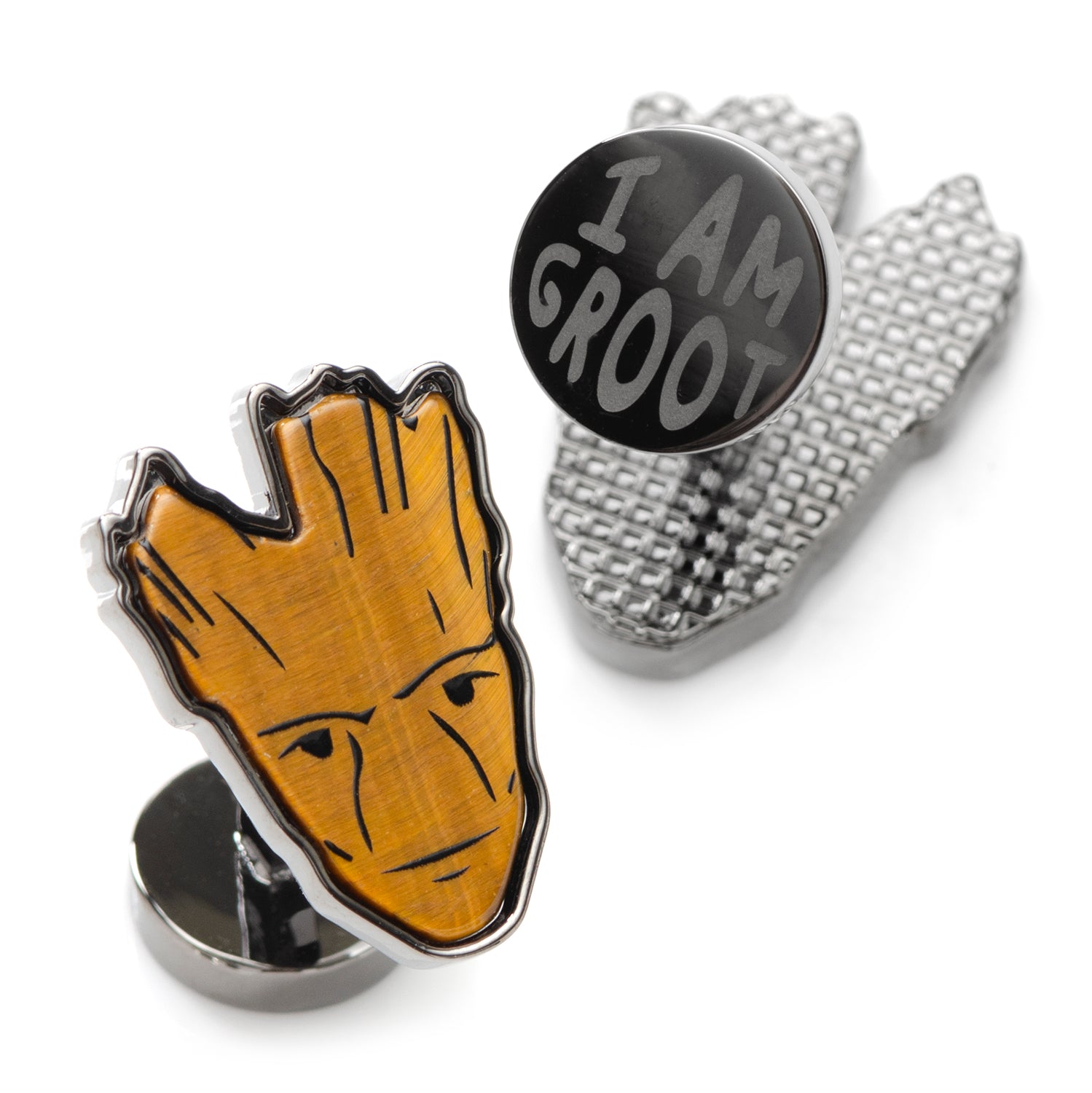 Marvel Guardians of the Galaxy Groot Tigers Eye Cufflinks