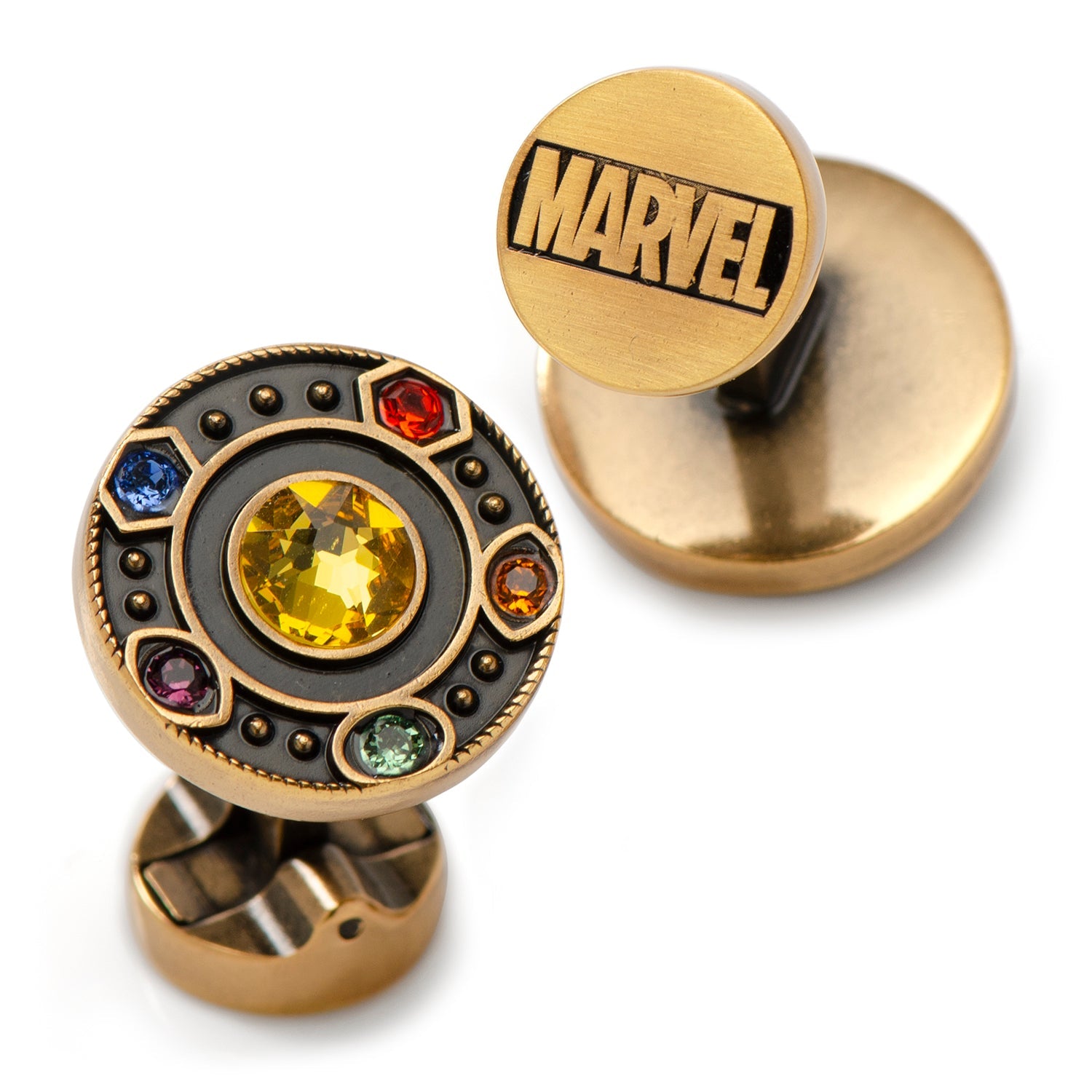 Marvel Avengers Infinity Stones Antique Gold Cufflinks
