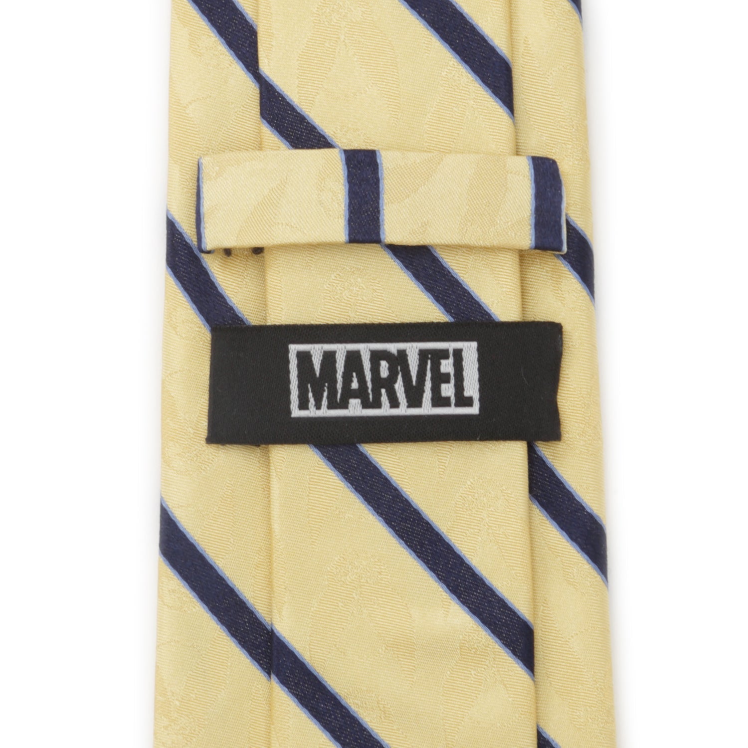 Marvel X-Men Wolverine Yellow and Navy Stripe Silk Men's Tie