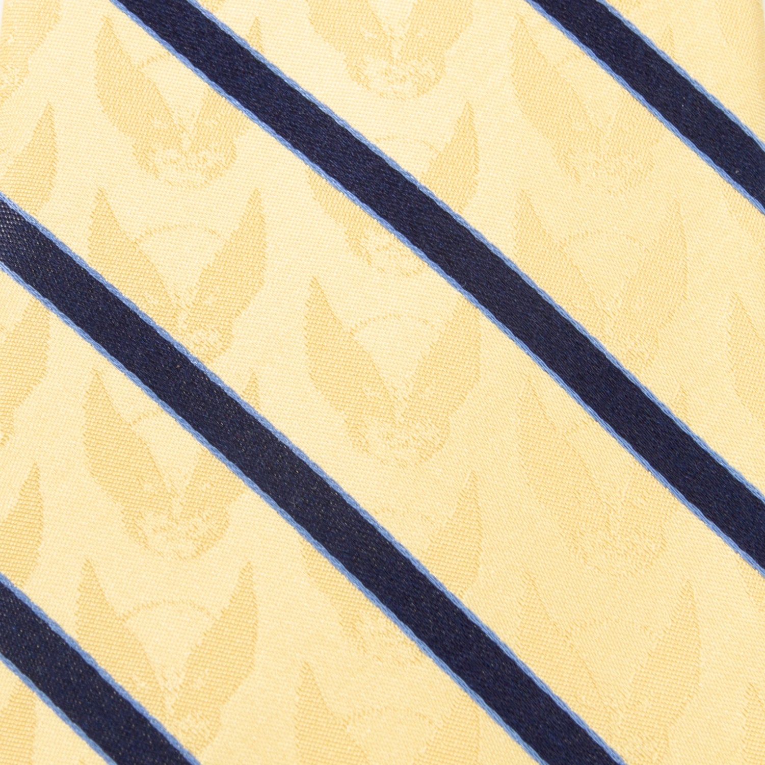 Marvel X-Men Wolverine Yellow and Navy Stripe Silk Men's Tie