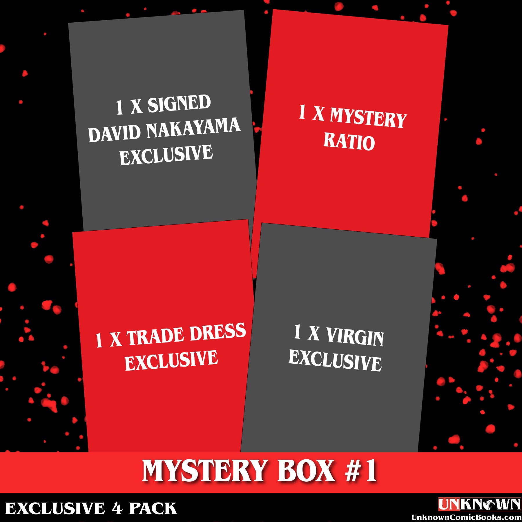 [4 PACK] MYSTERY BOX #1 DAVID NAKAYAMA SIGNATURE DEAL UNKNOWN COMICS EXCLUSIVE (11/01/2023)
