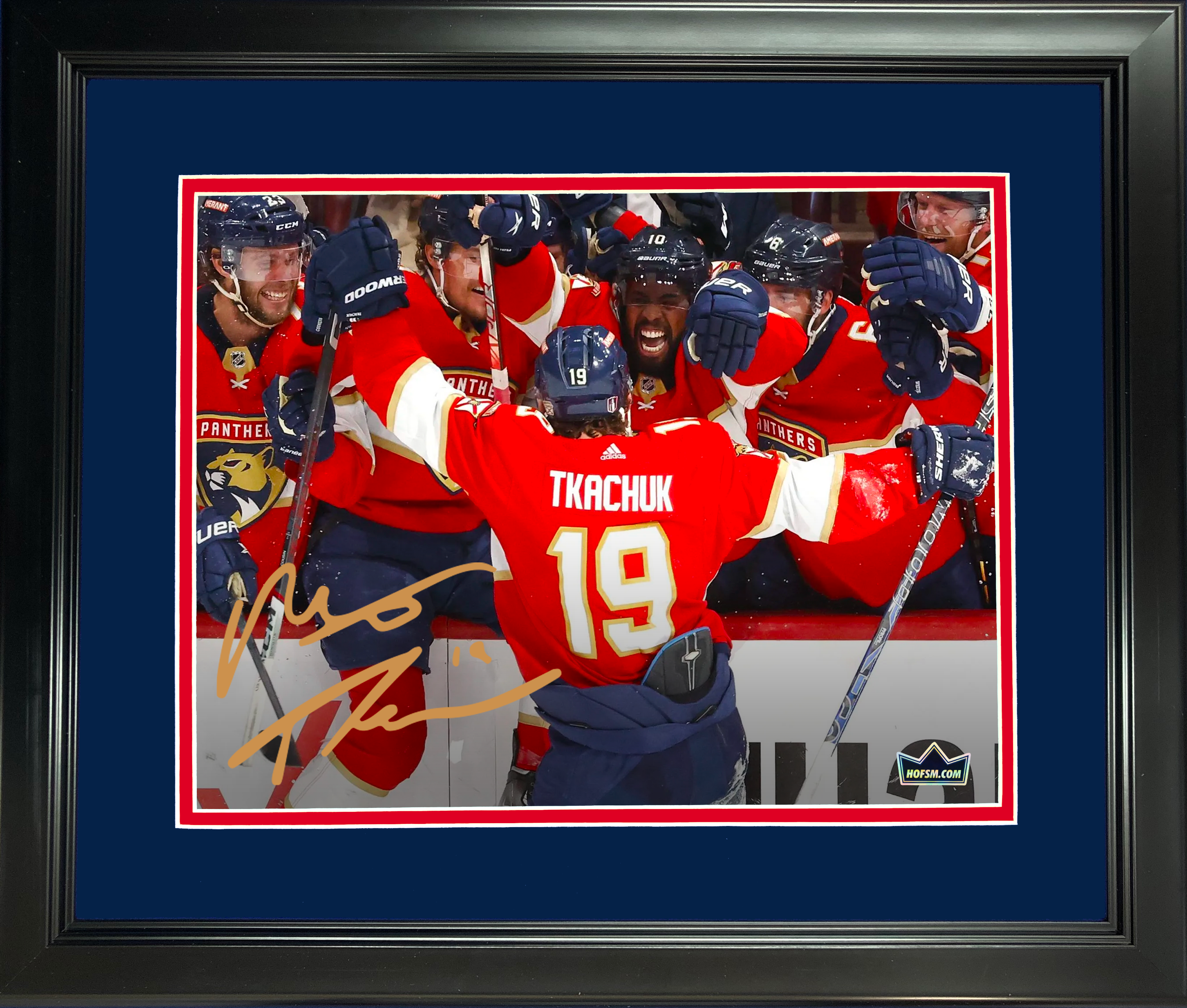 Framed Matthew Tkachuk Florida Panthers Facsimile Laser Engraved Signature Auto 11"x14" Hockey Photo HOFSM Holo