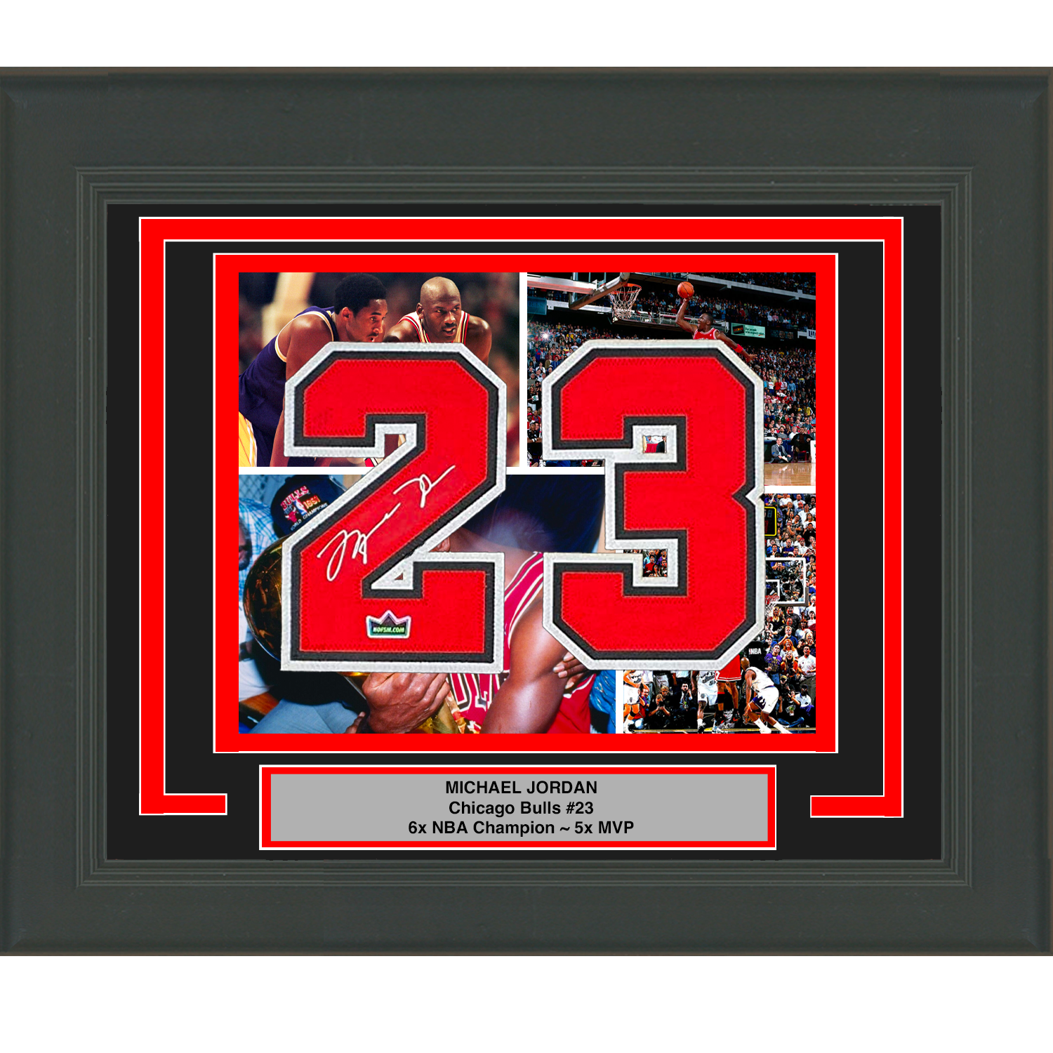 Framed Michael Jordan Facsimile Autographed Jersey Number 20x24 Chicago Bulls Reprint Laser Auto Basketball Photo