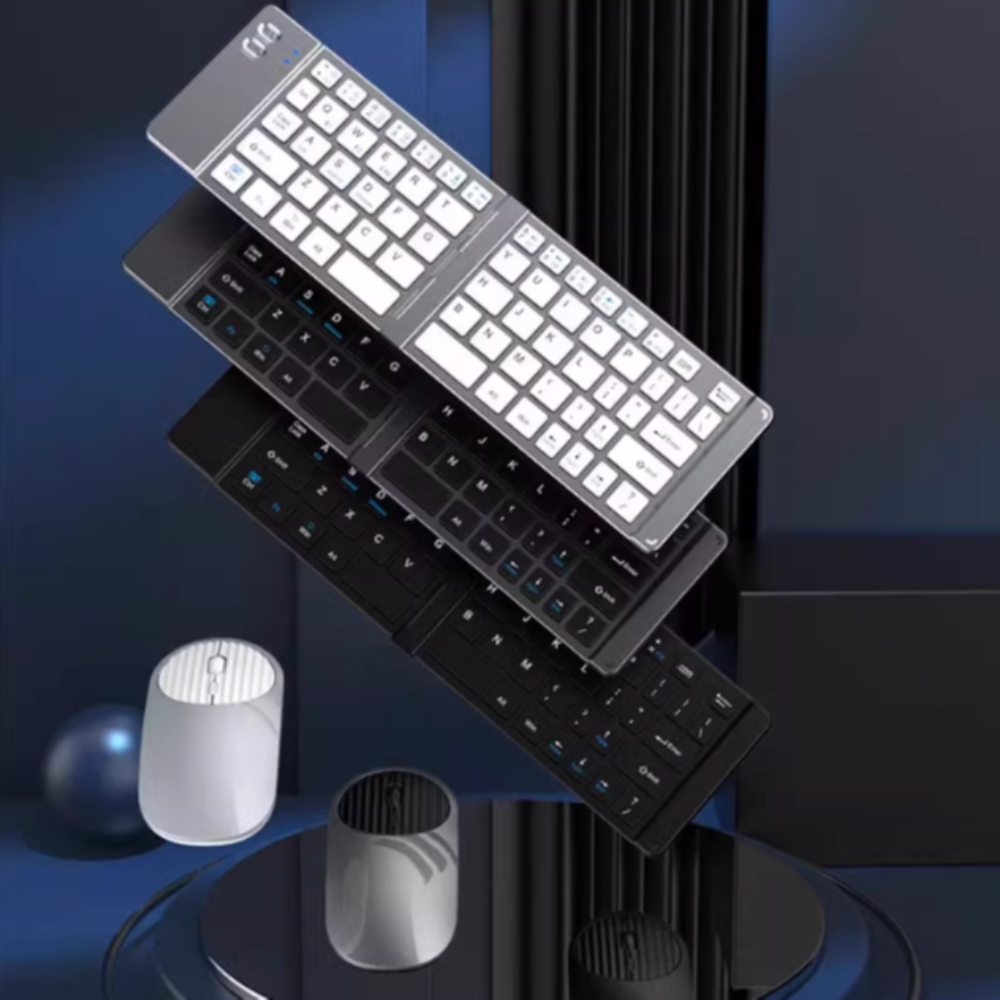 Dual Mode Foldable Wireless Keyboard and Mouse Set