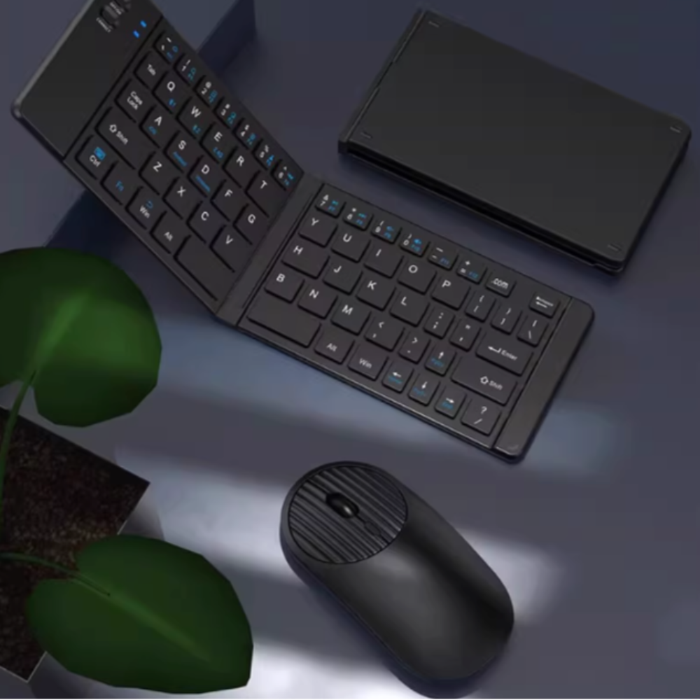 Dual Mode Foldable Wireless Keyboard and Mouse Set
