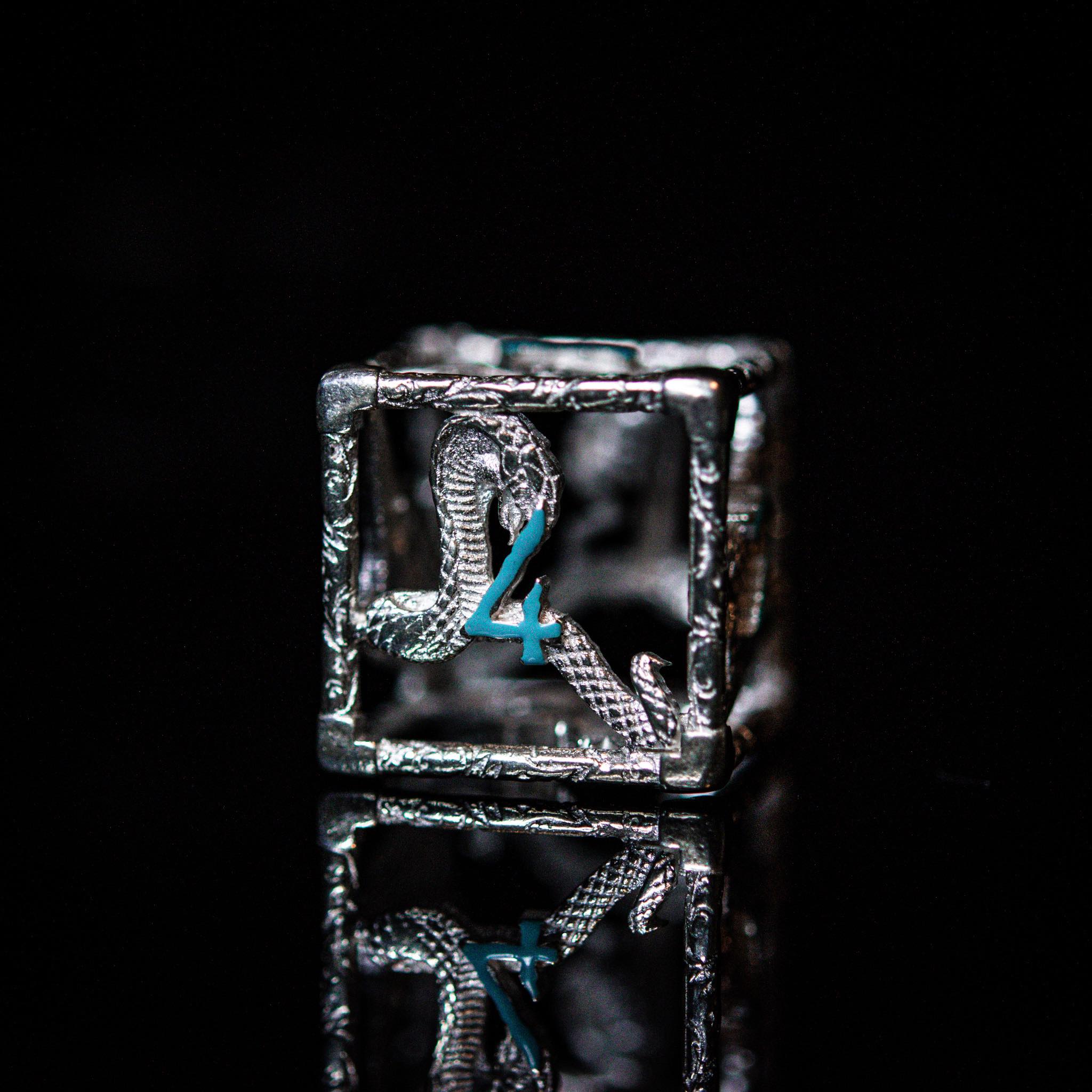 NYCC Exclusive Sterling Silver Dice Set - Blue