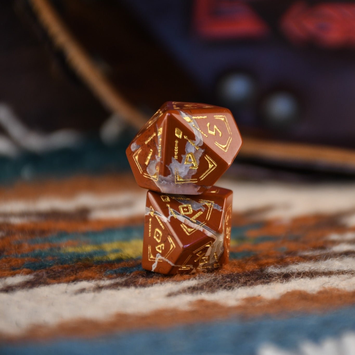 Navajo Red Jasper Stone Dice Set - Dice Around the World Collection