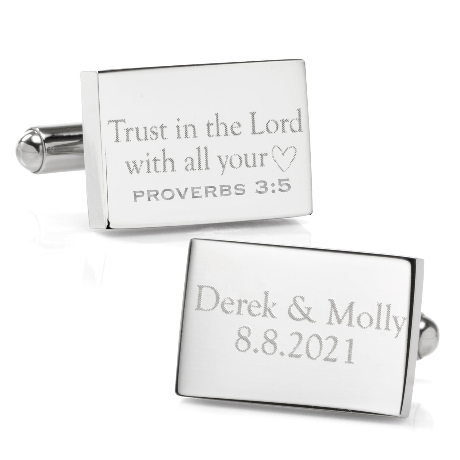 Wedding Bible Verse Engravable Cufflinks