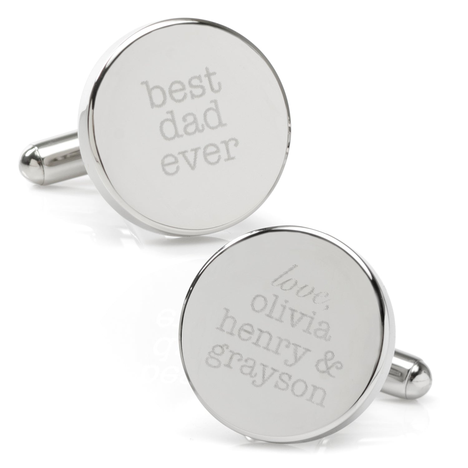 Best Dad Ever Engravable Cufflinks