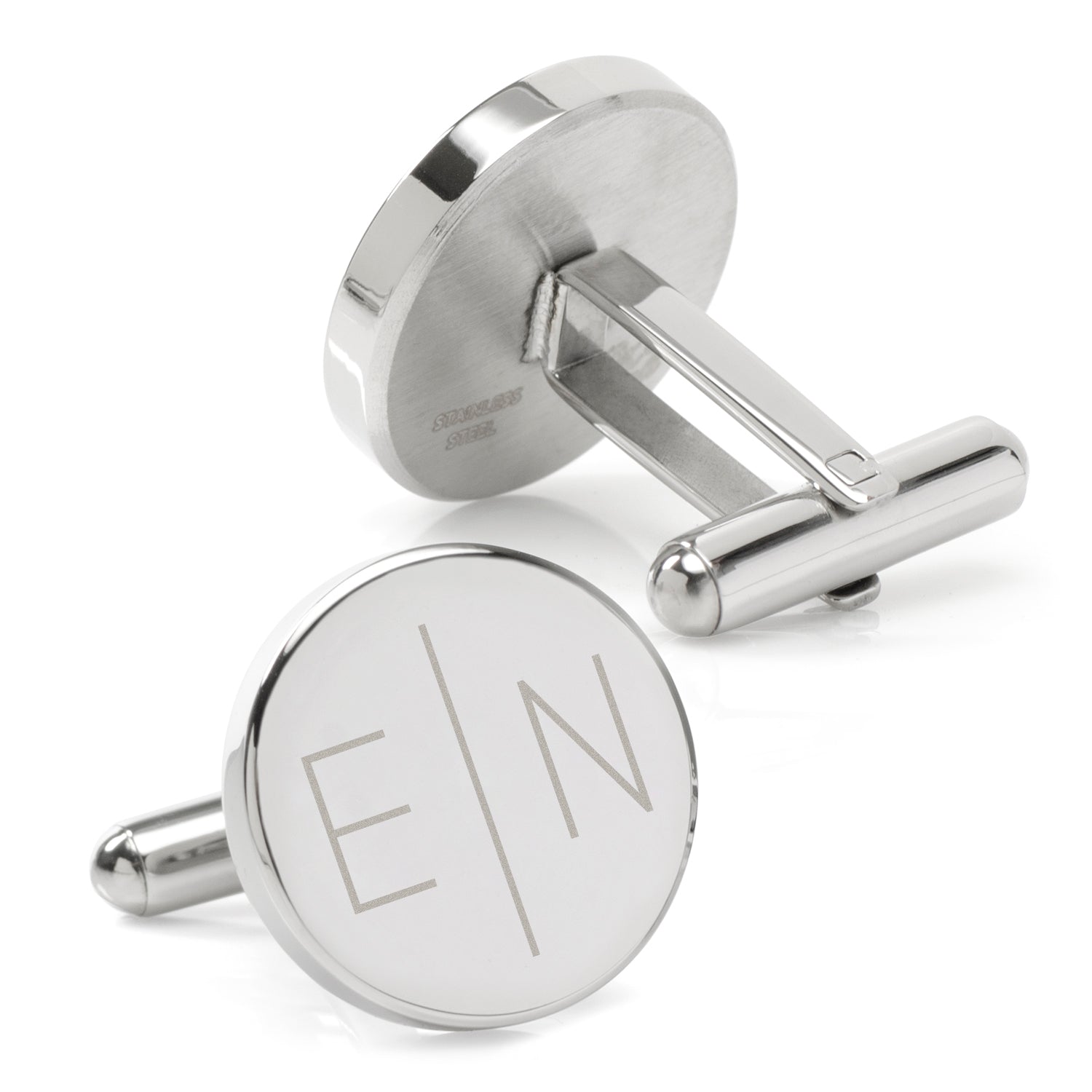 Divided Modern Monogram Engravable Cufflinks