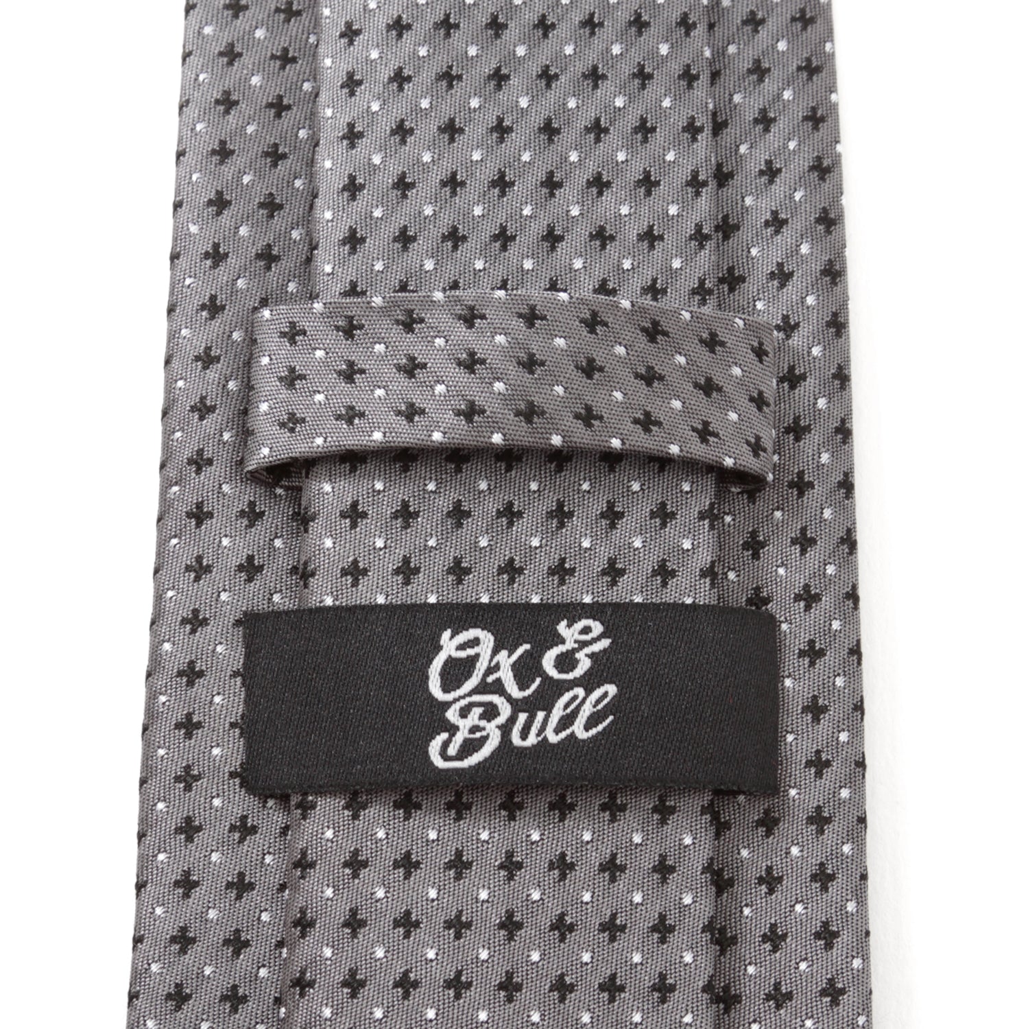 Gray Cross Dot-Men's Tie