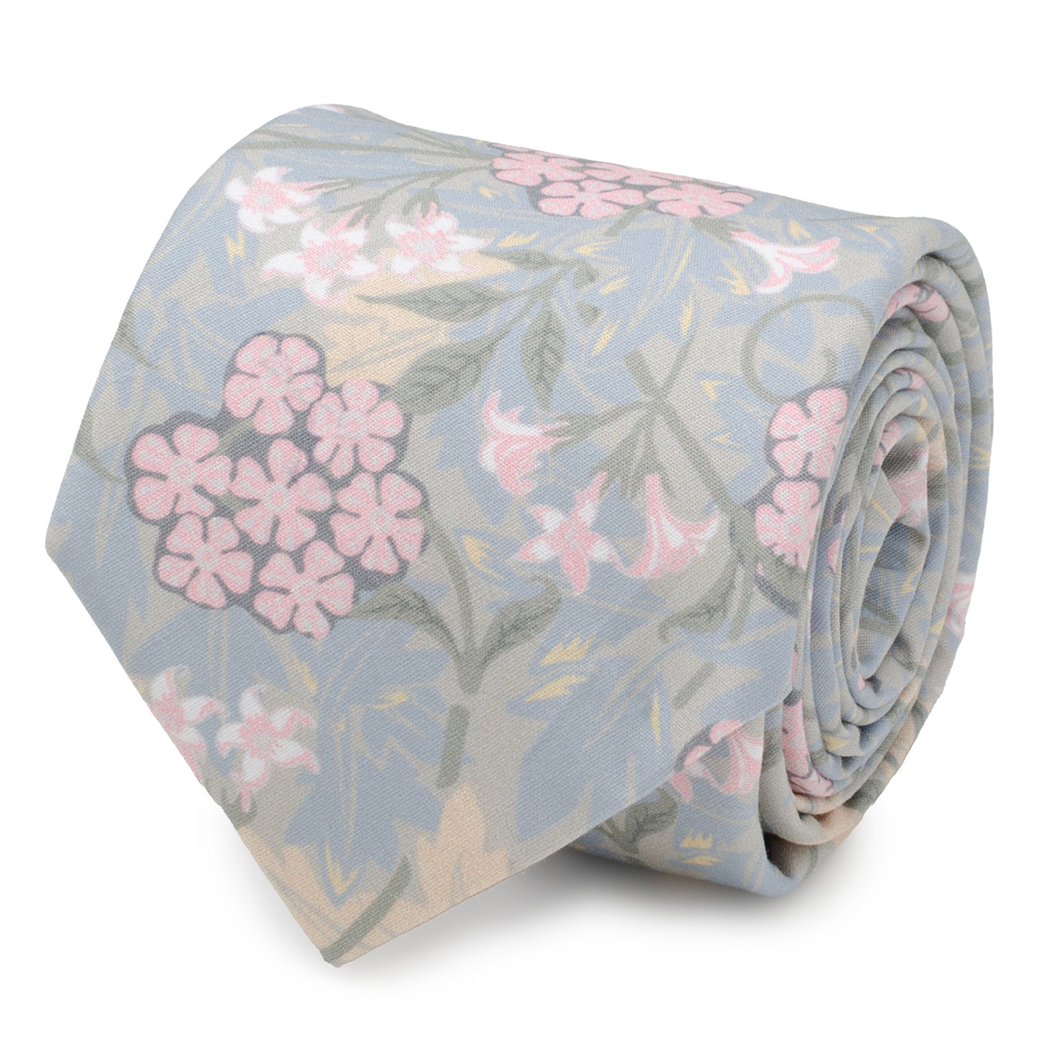Light Blue Floral Men's Tie