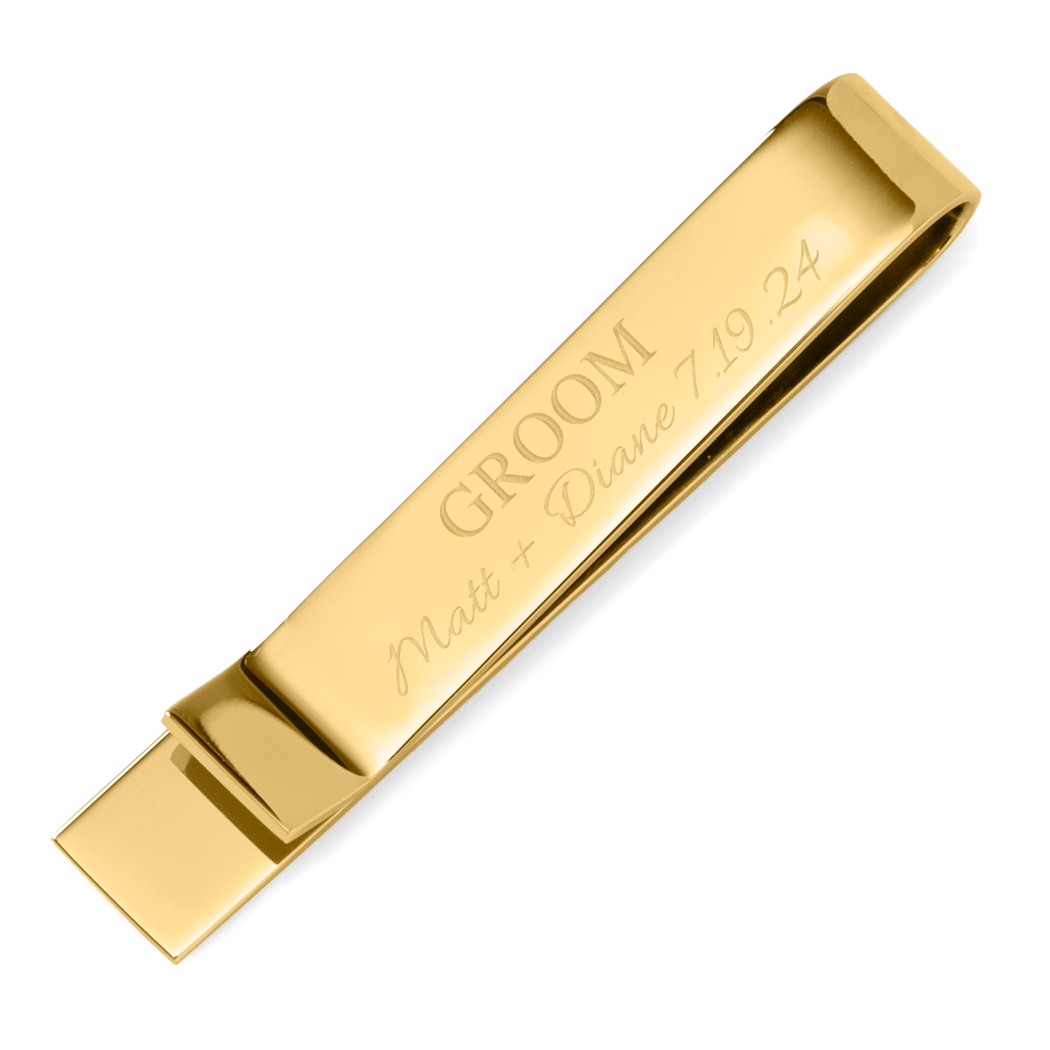 Wedding Party Gold Engravable Tie Bar