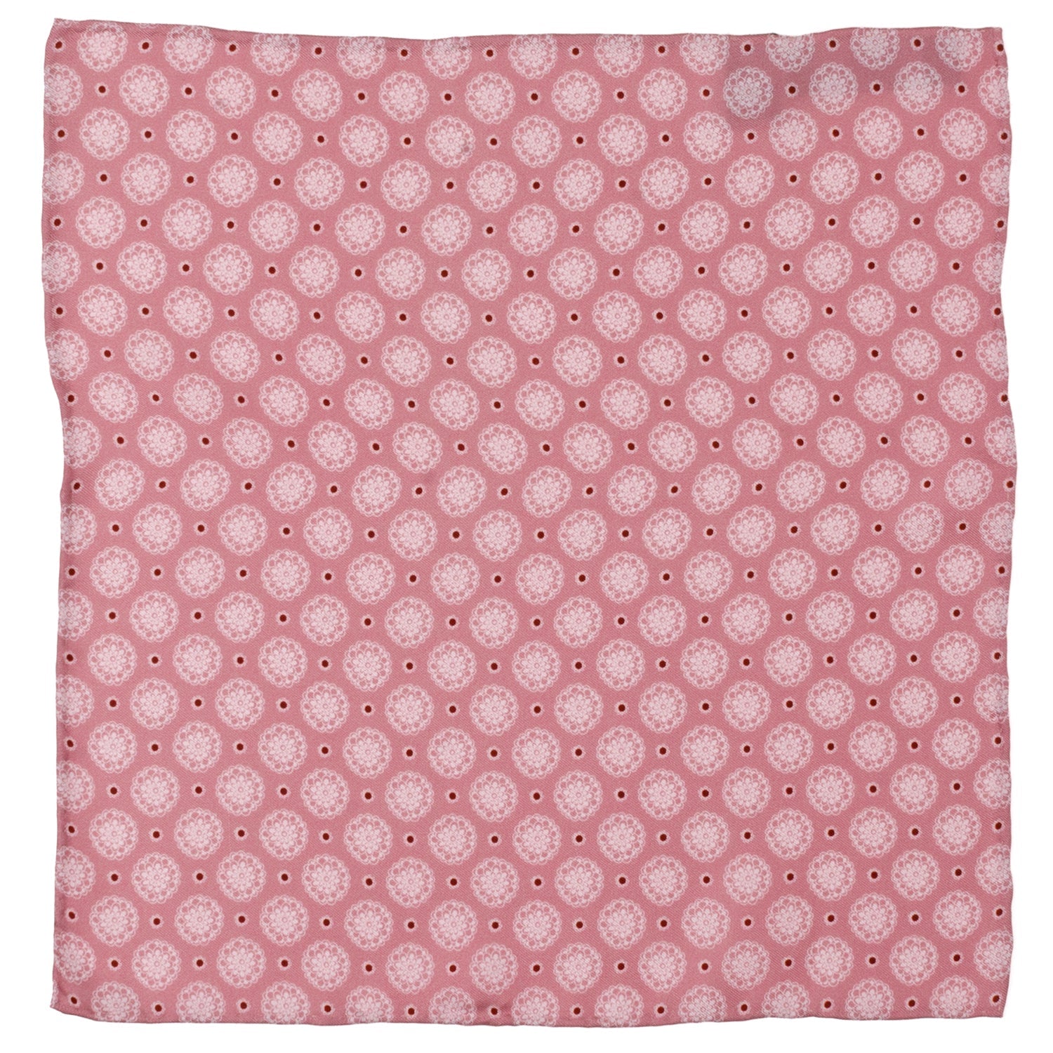Dusty Blush Floral Motif Pocket Square