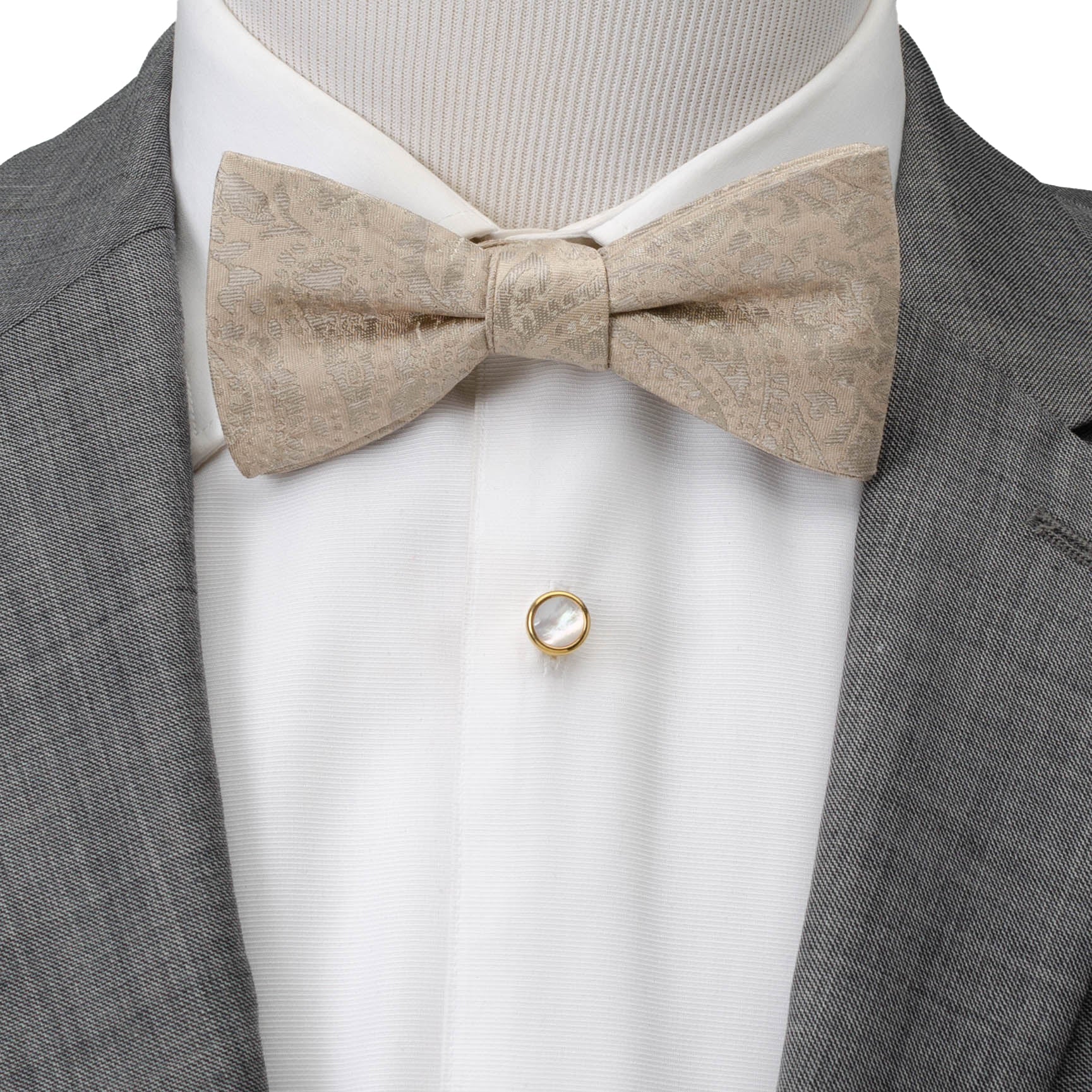 Tan Paisley Men's Bow Tie