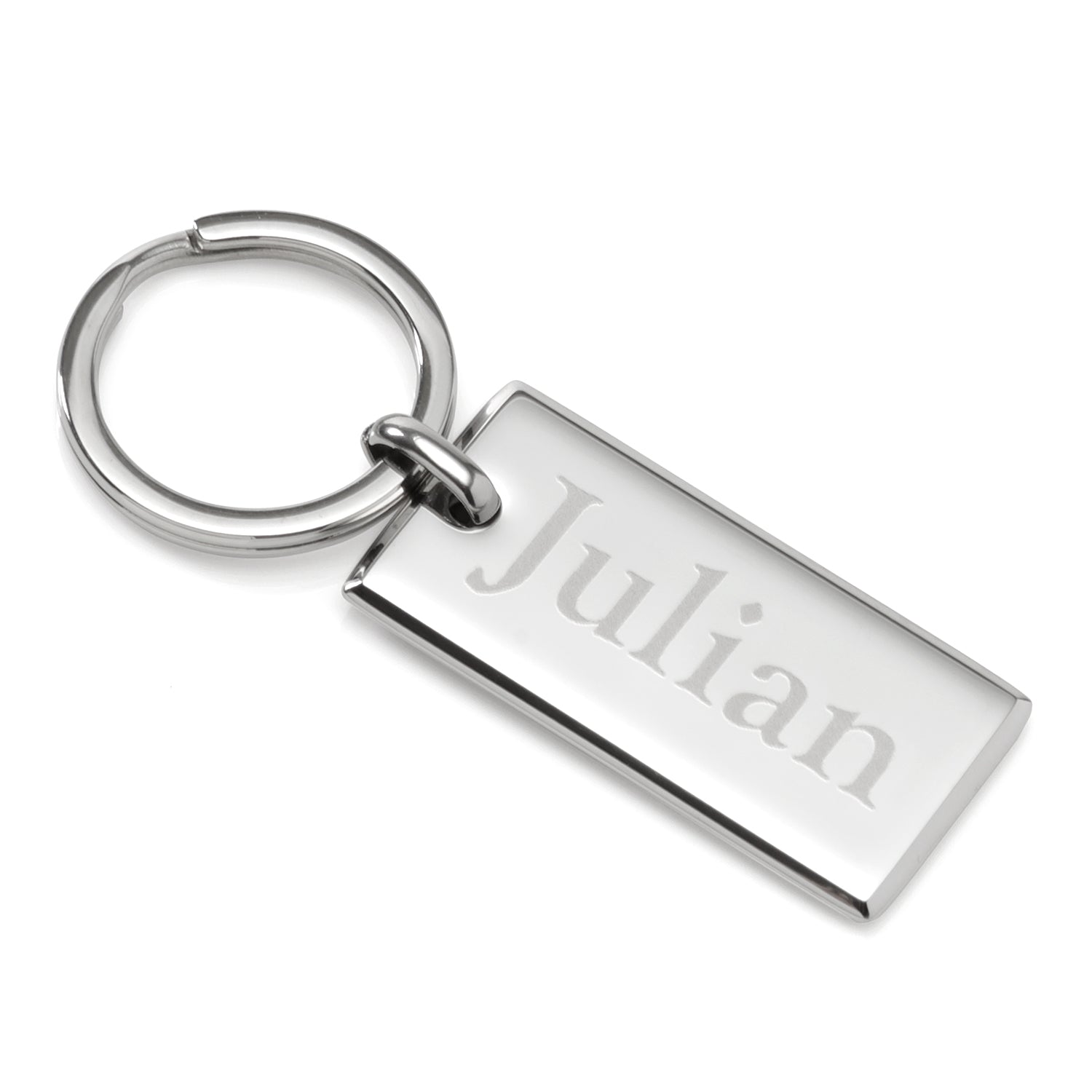 Rectangle Engravable Stainless Steel Key Chain