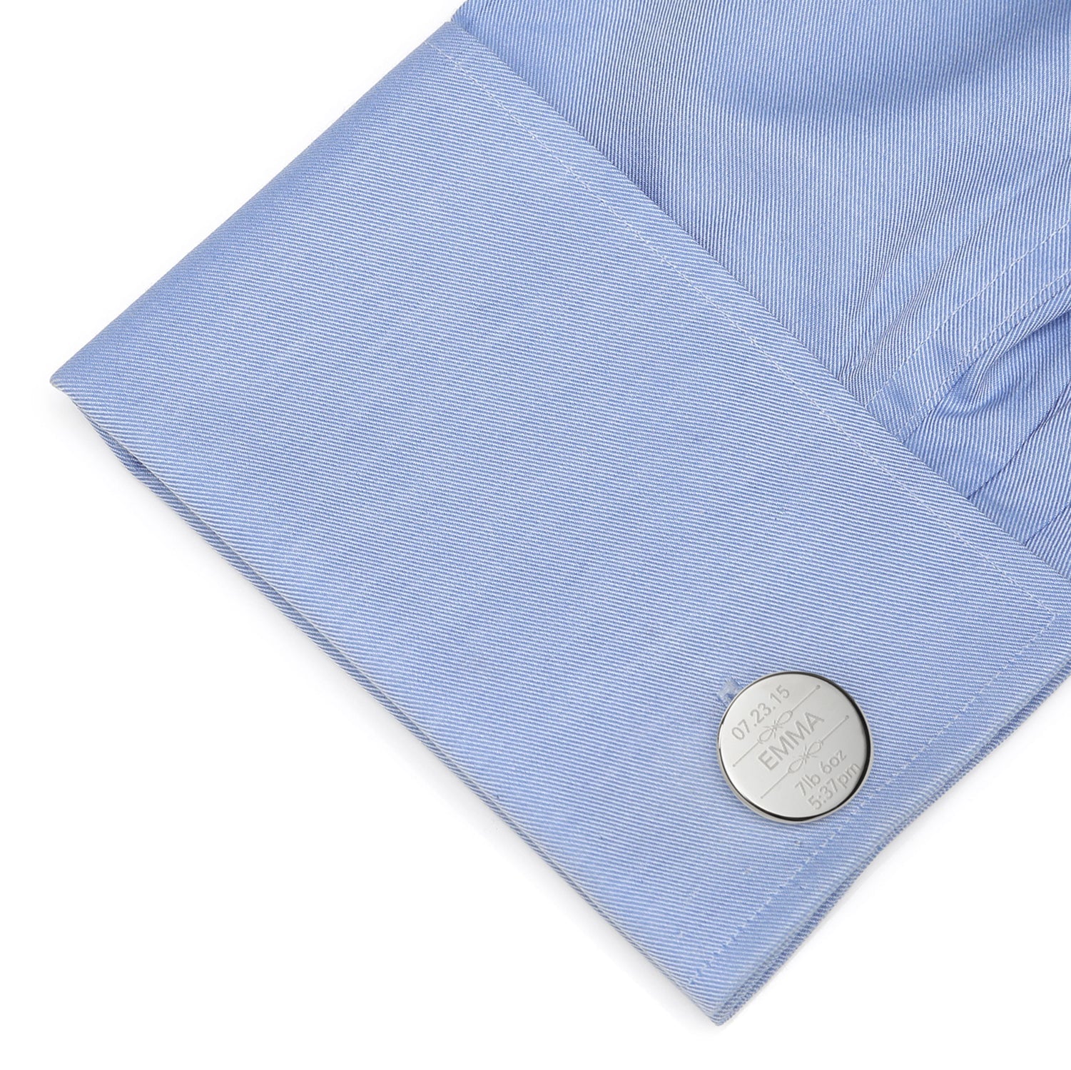 Birth Details Custom Photo Engravable Cufflinks