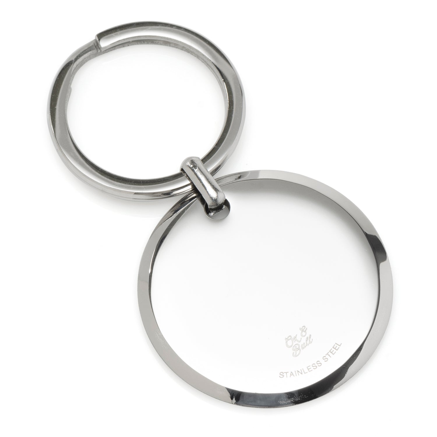 Round Engravable Stainless Steel Key Chain