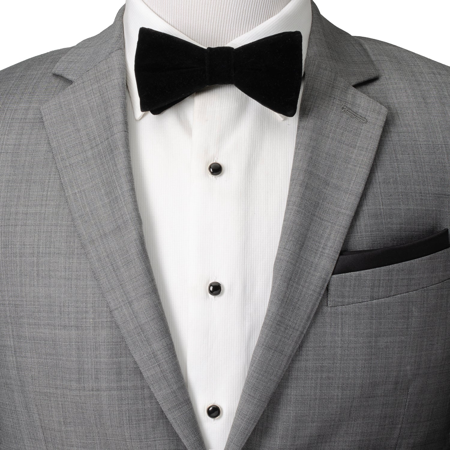 Mixed Pave Crystal and Onyx 5-Stud Set