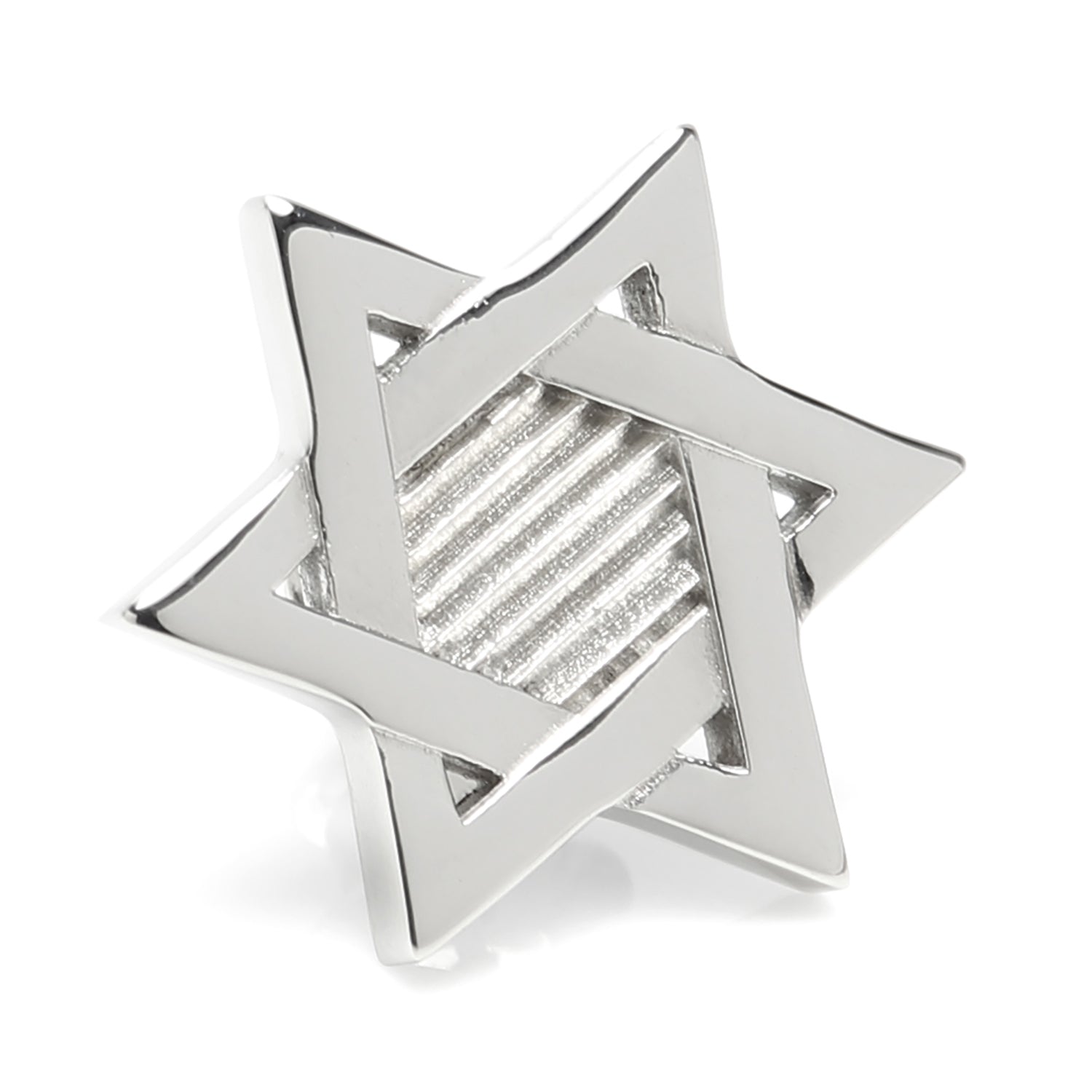 Star of David Stainless Steel Lapel Pin
