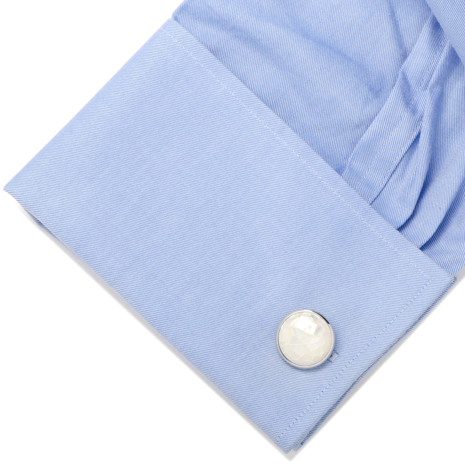 Sterling Mosaic Mother of Pearl Cufflinks