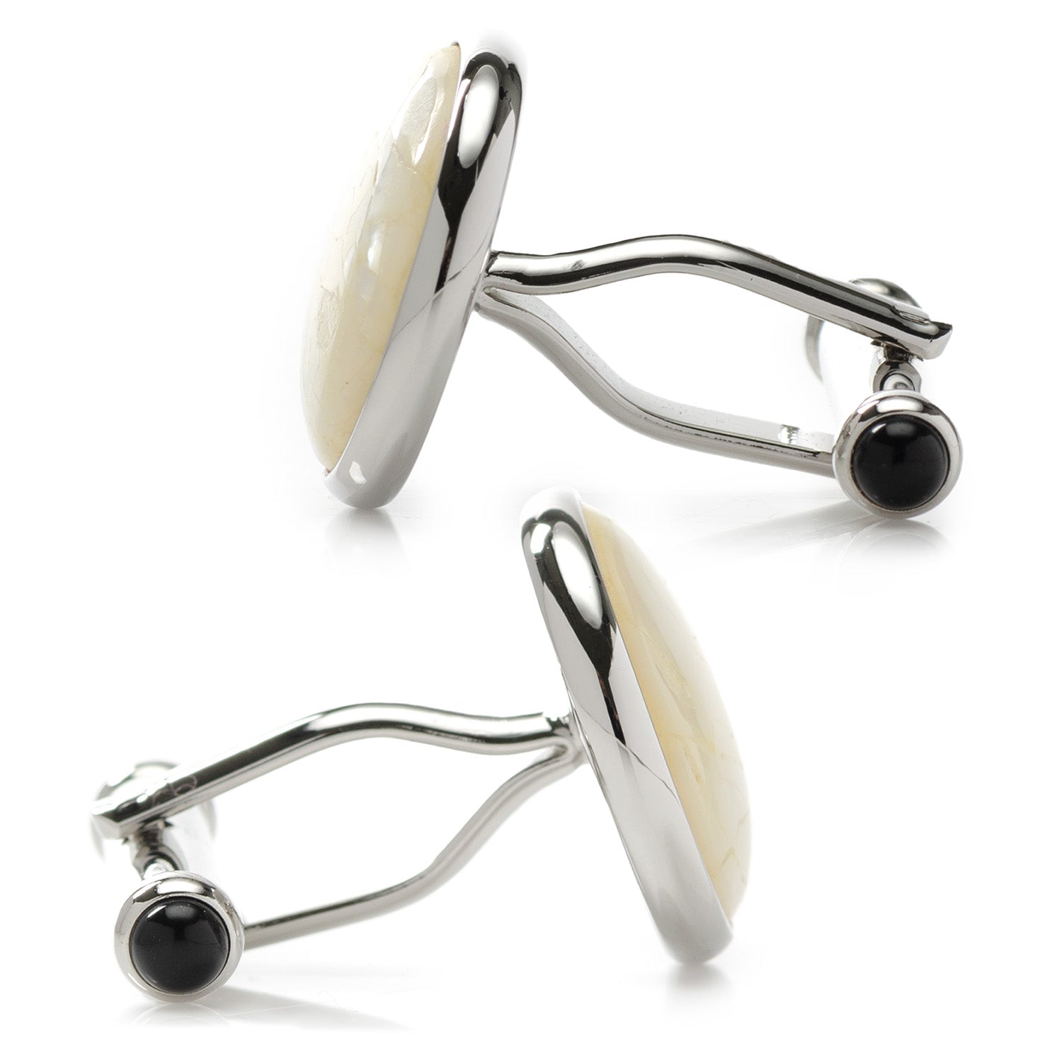 Sterling Mosaic Mother of Pearl Cufflinks