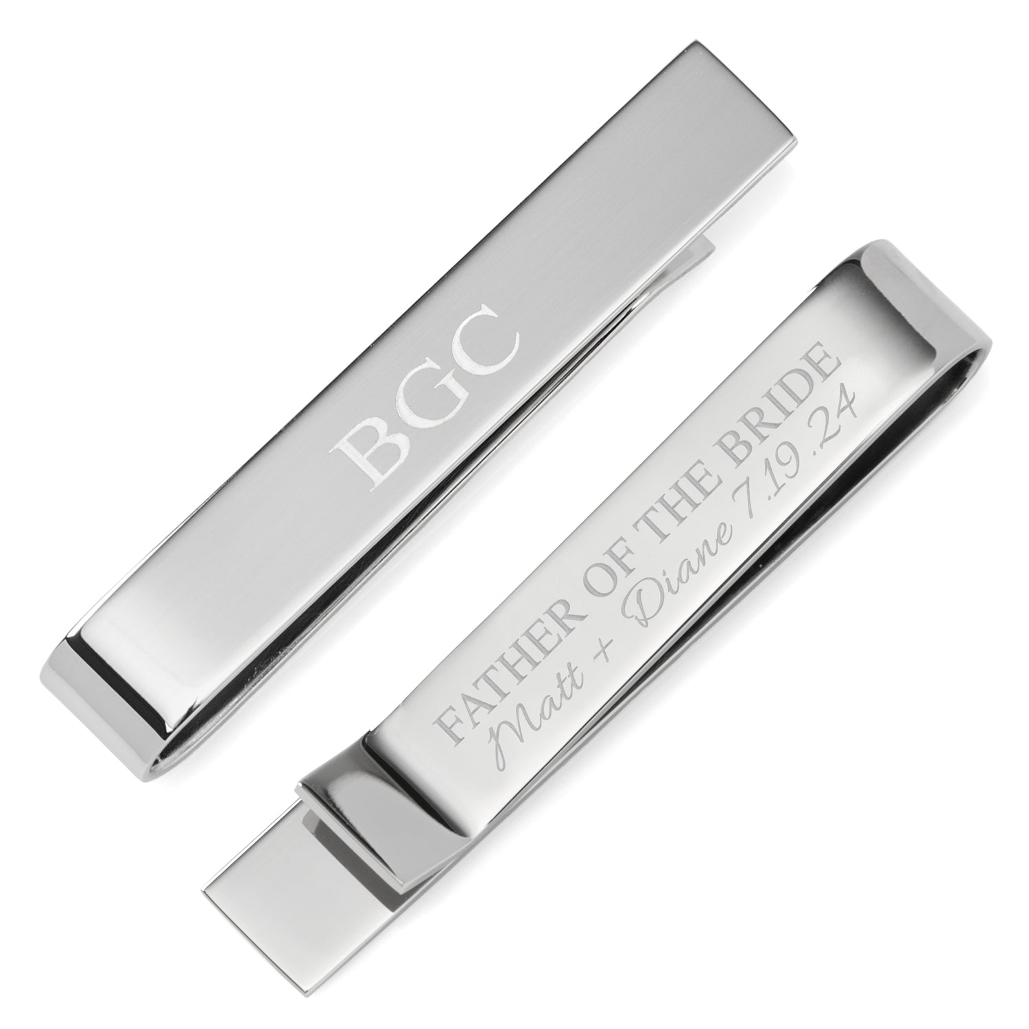 Wedding Party Engravable Tie Bar