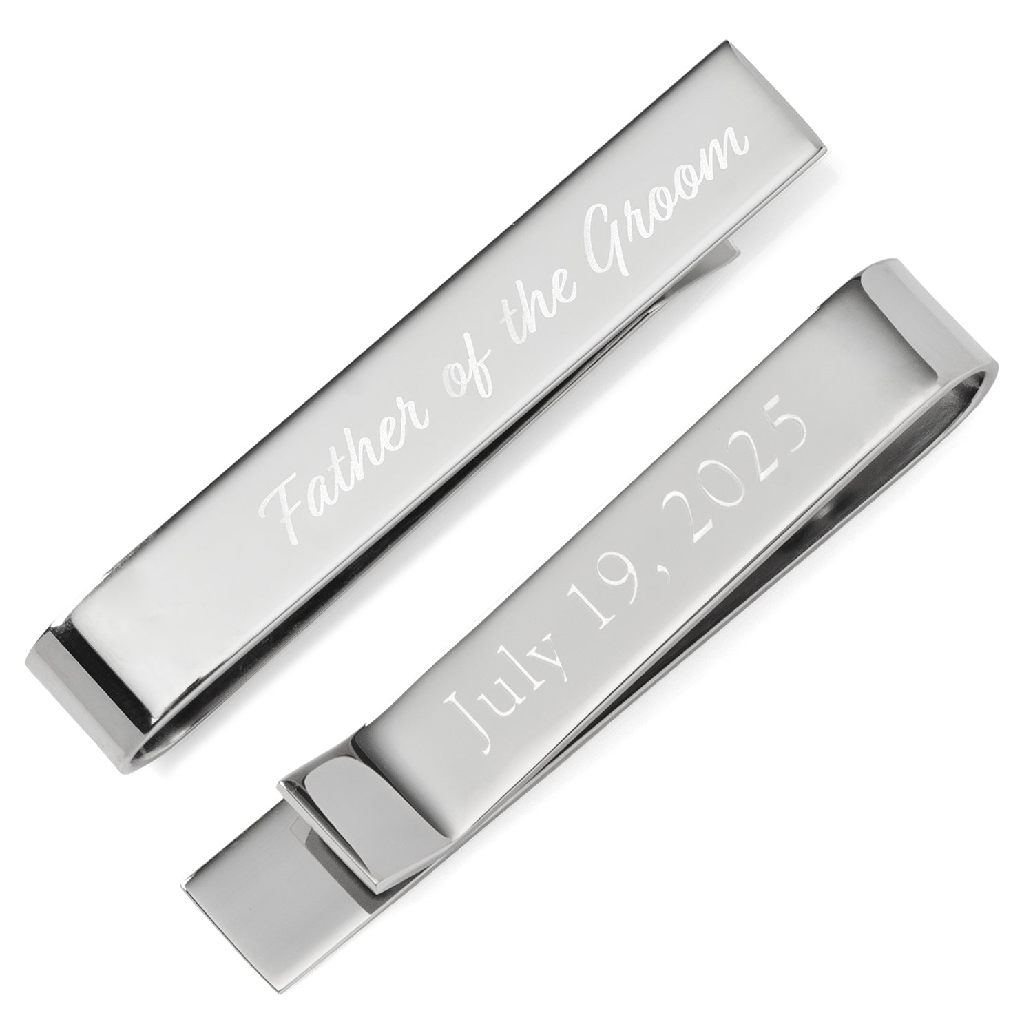 Wedding Title Engravable Tie Bar