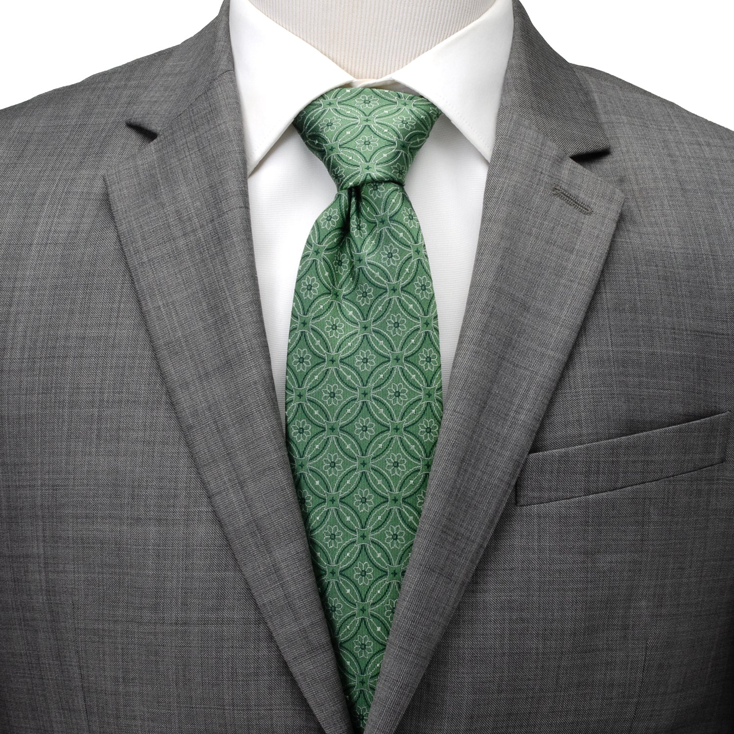 Watercress Green Tiled Men's Tie