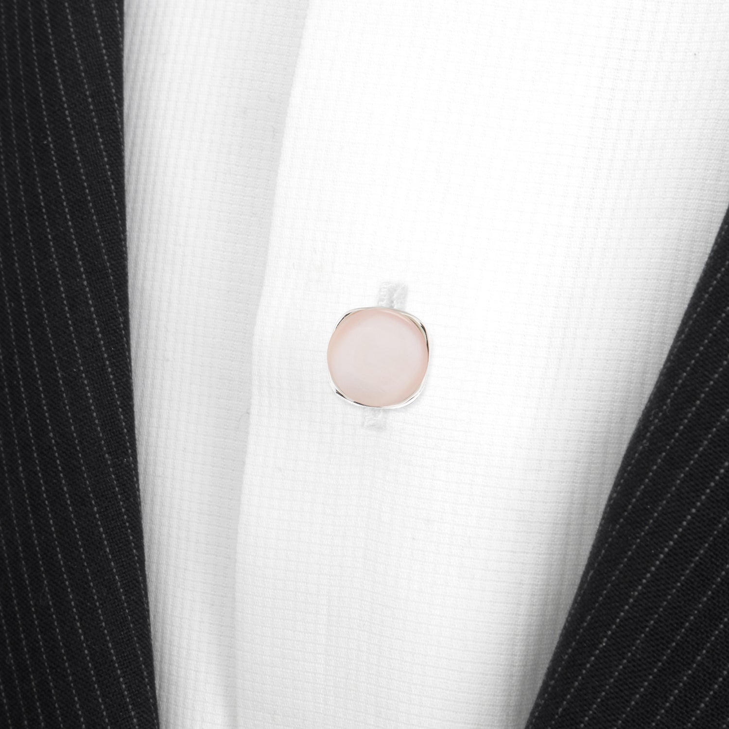 Sterling Silver Classic Formal Pink Mother of Pearl 5-Studs