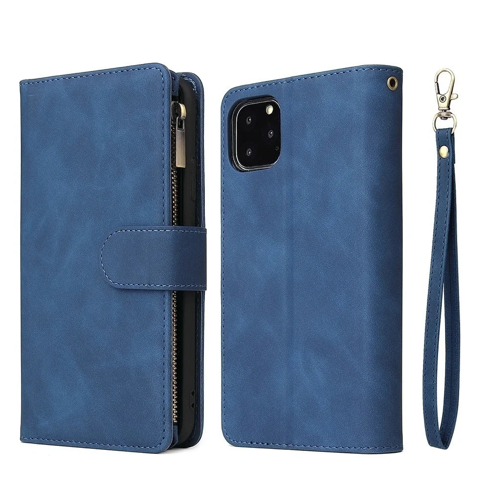 Vegan Leather Wallet Case for iPhone 15 to 17 series