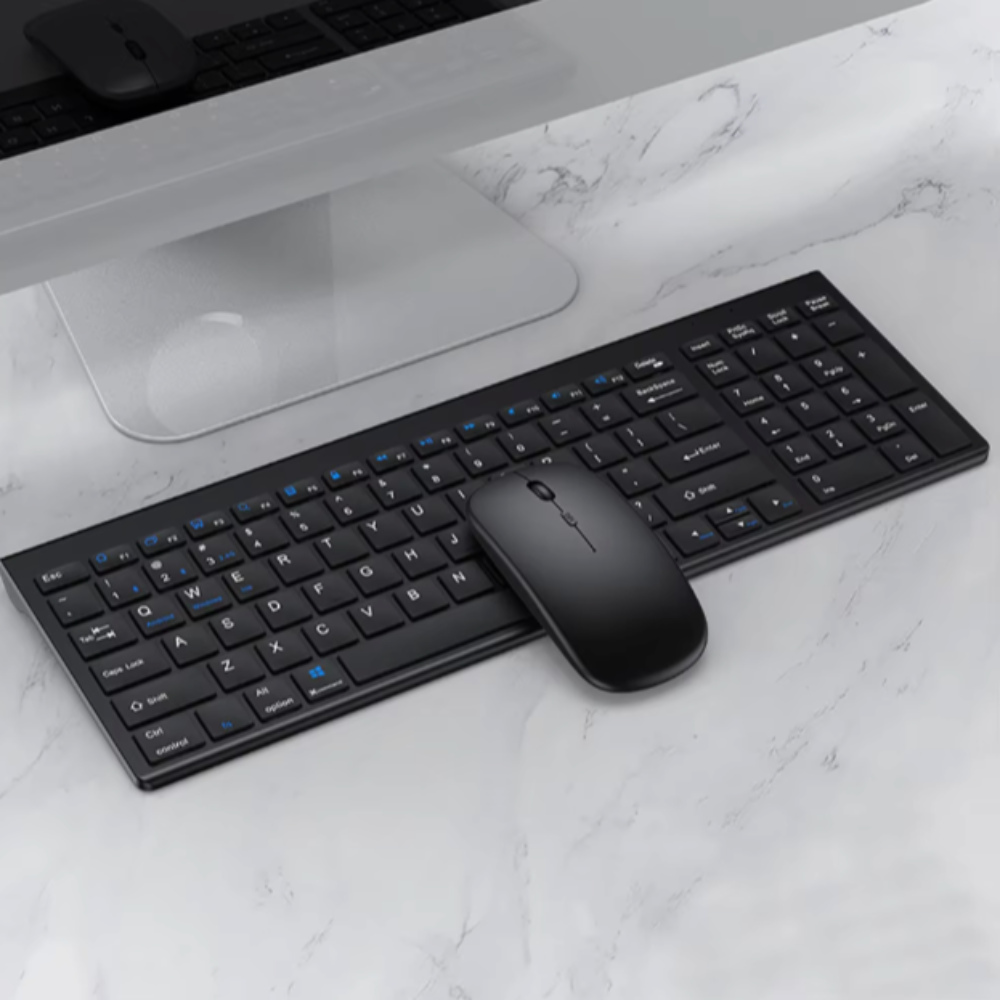 Onetify Rechargeable Bluetooth with 2.4Ghz Wireless Keyboard and Mouse Set