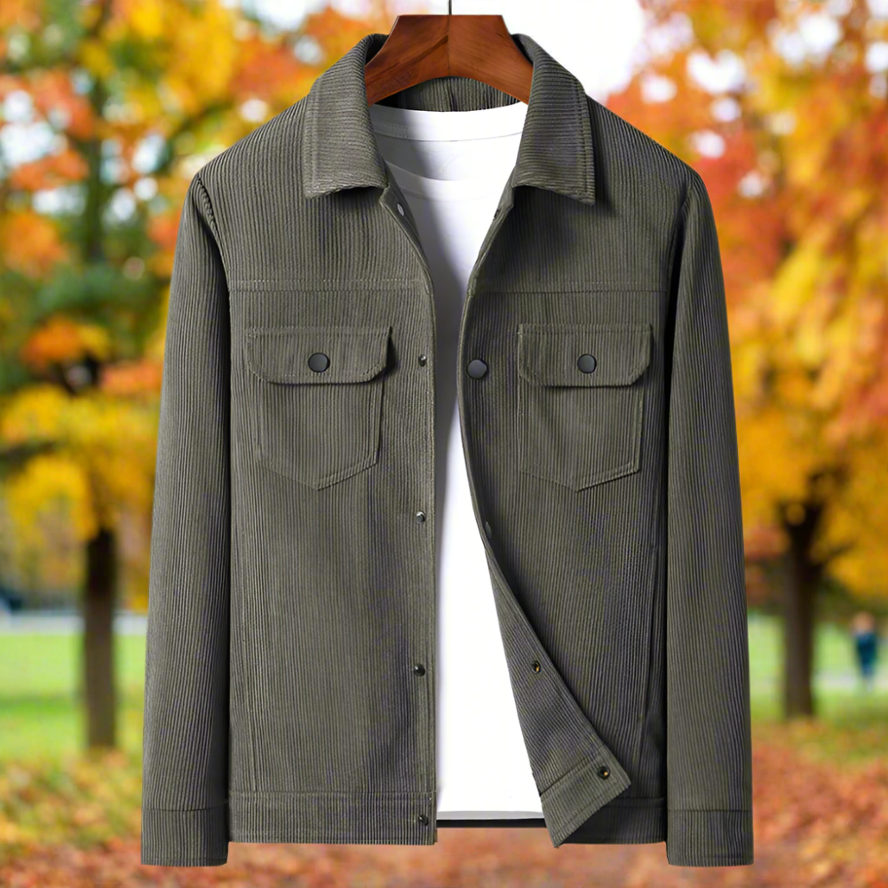 Mens Corduroy Jacket With Short Inner Faux Fur Lining