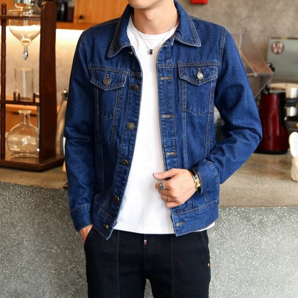 Men Classic Dual Pocket Denim Jean Jacket