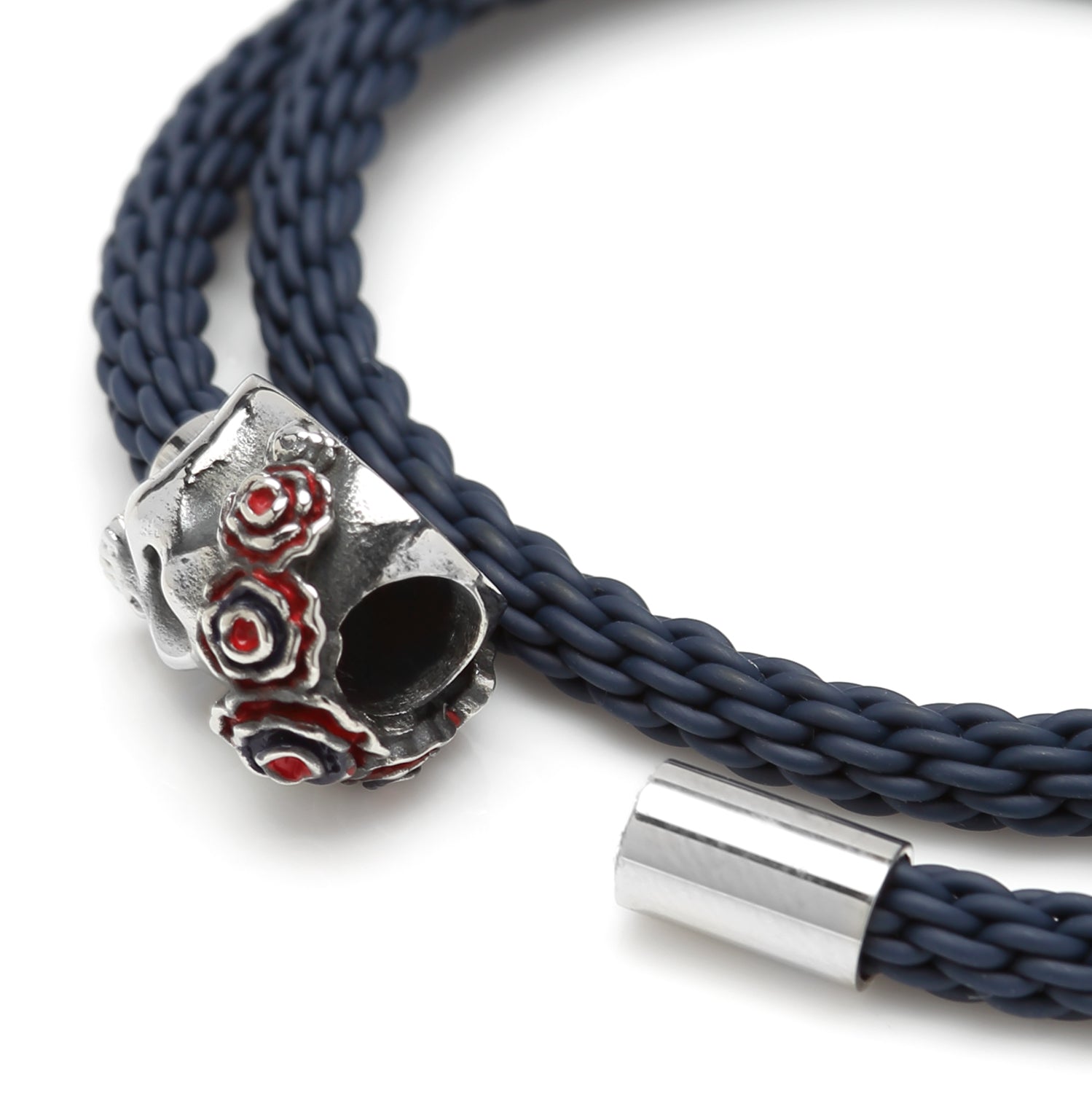 Skull Gear w/ Semi Precious Stone Bracelet 17cm