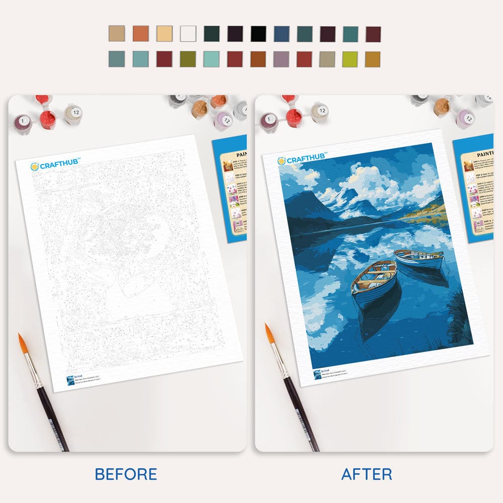 Boats on the Lake - Paint By Numbers Kit