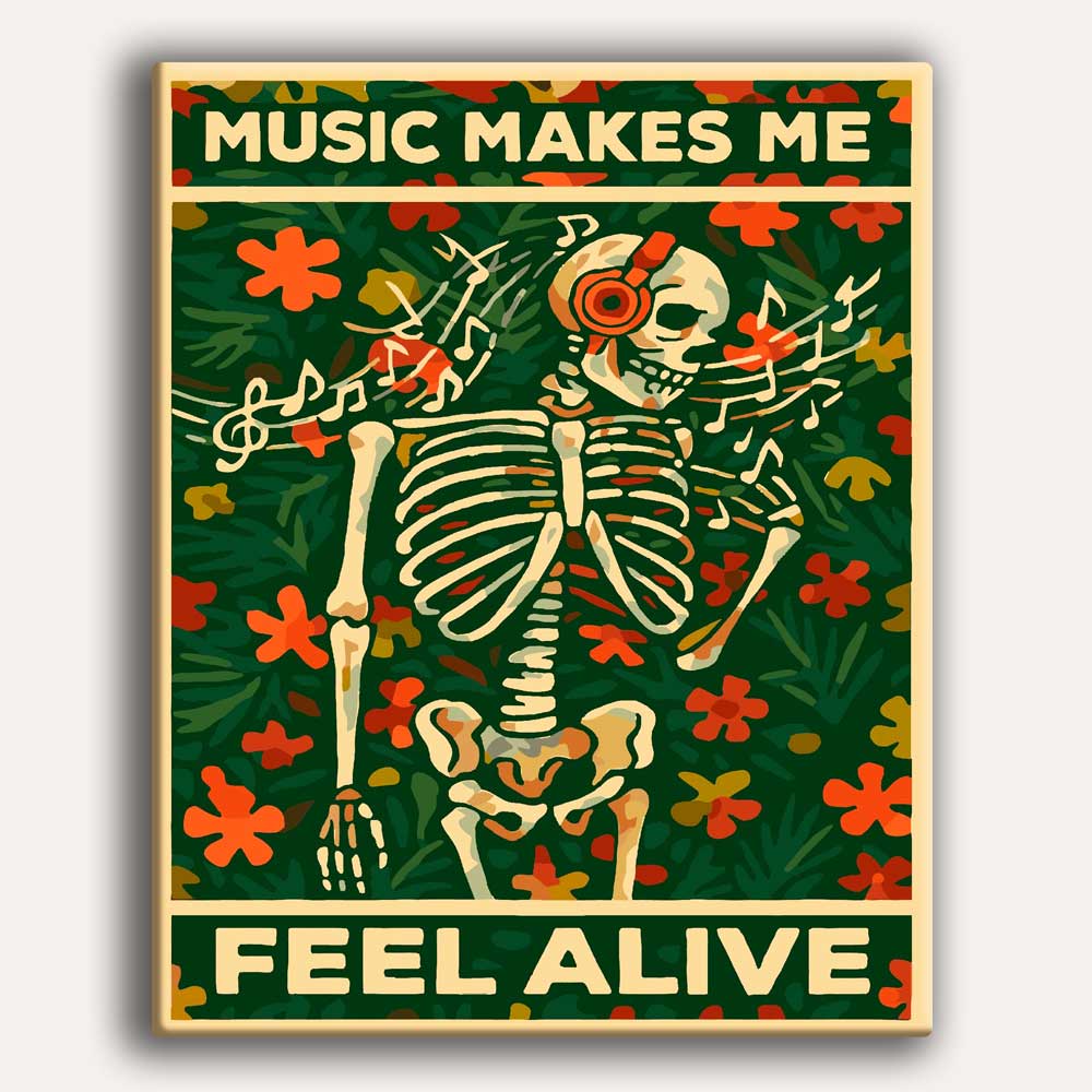 Music Makes Me Feel Alive - Paint By Numbers Kit
