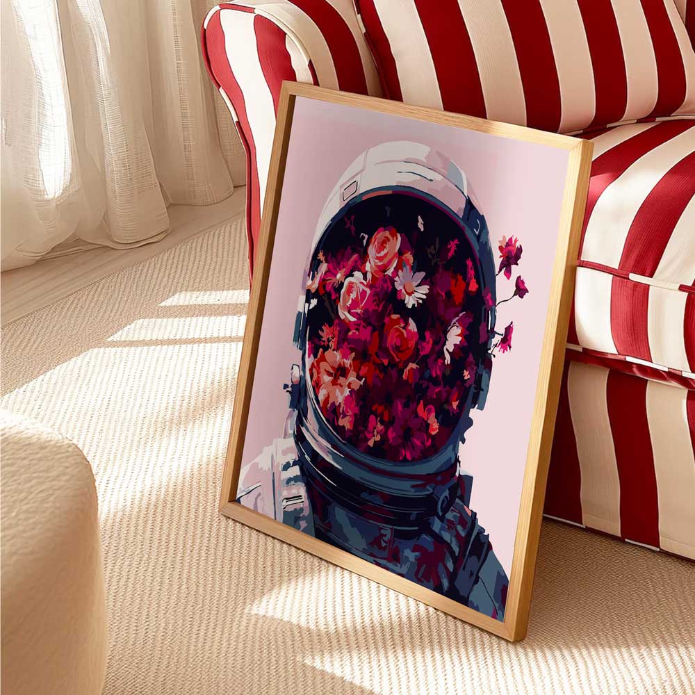 Floral Astronaut - Paint By Numbers Kit