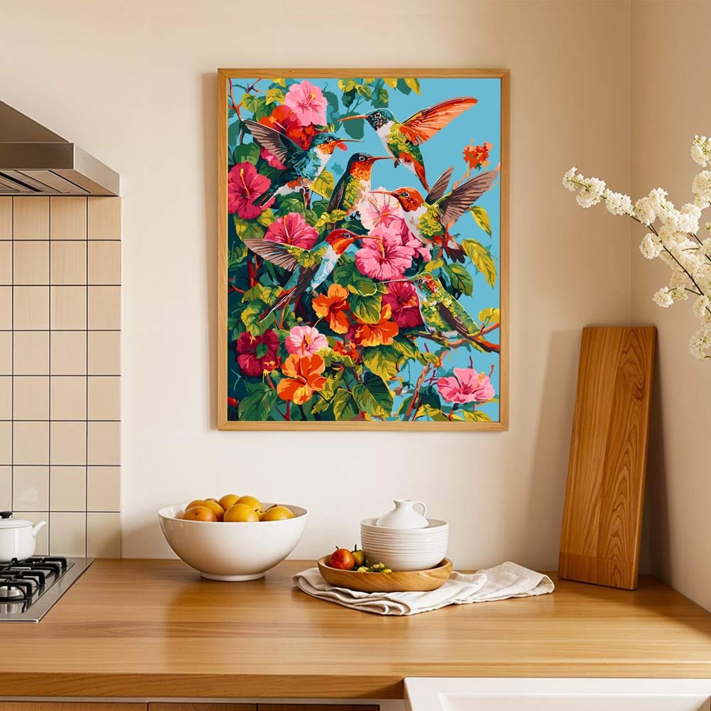 Hummingbird Garden - Paint By Numbers Kit