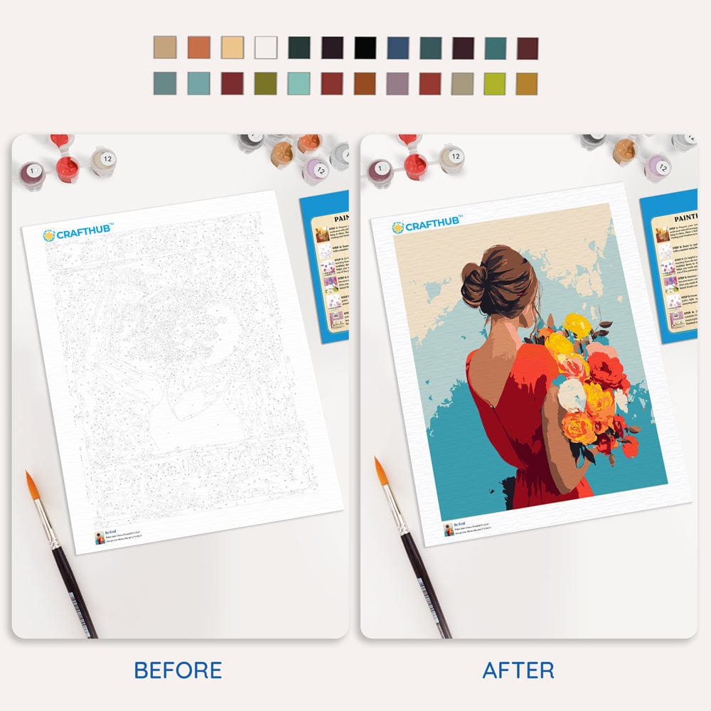 Lady In Red - Paint By Numbers Kit