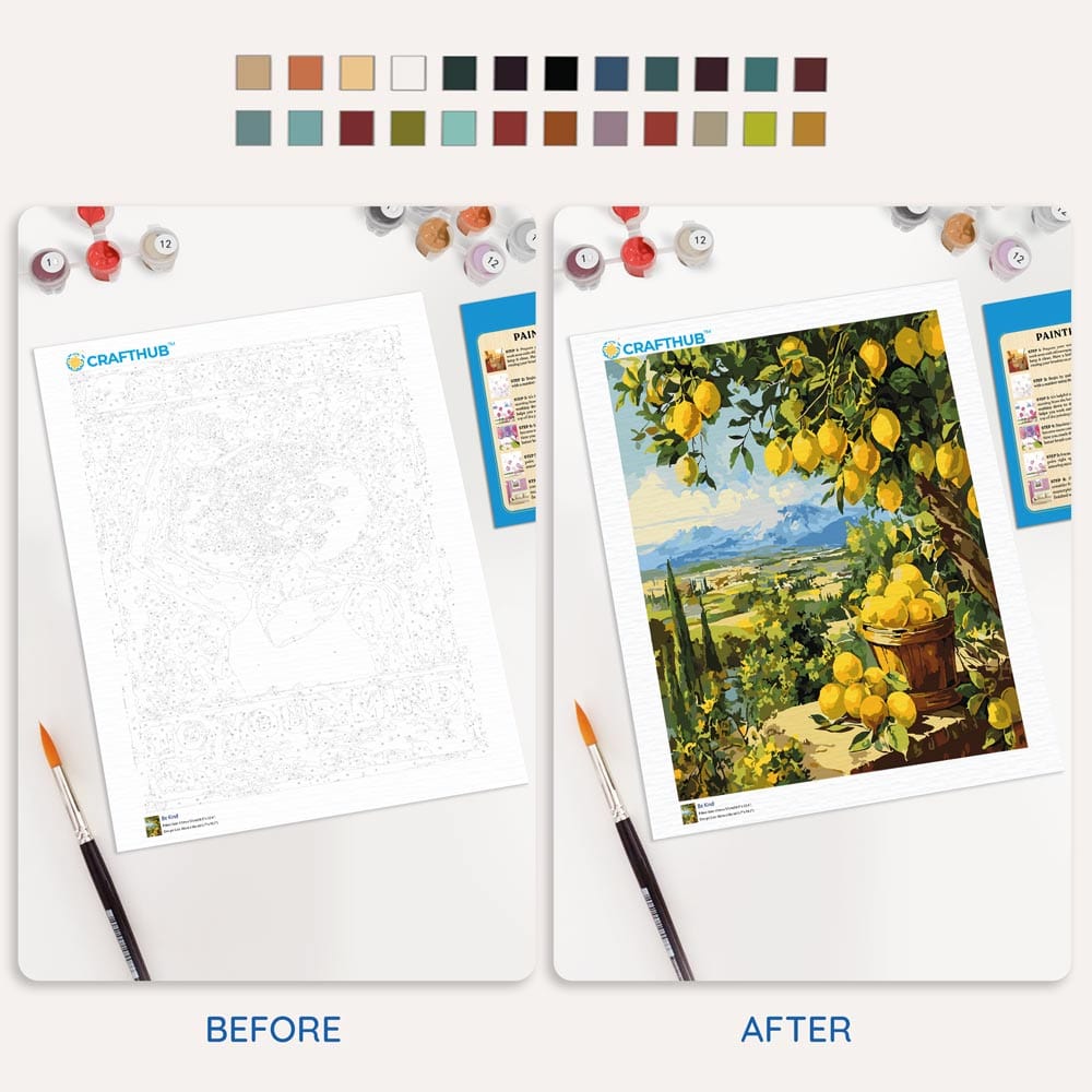 Lemon Garden - Paint By Numbers Kit