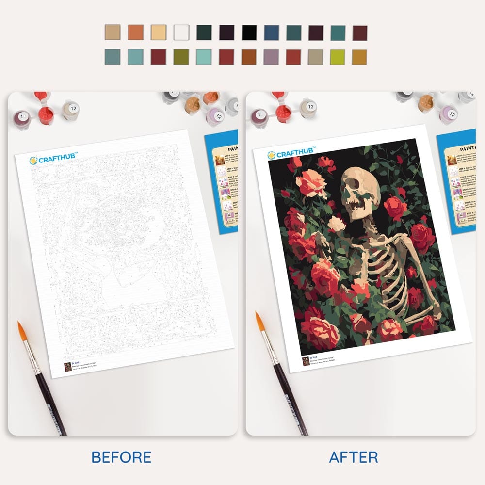 Rose Skull - Paint By Numbers Kit