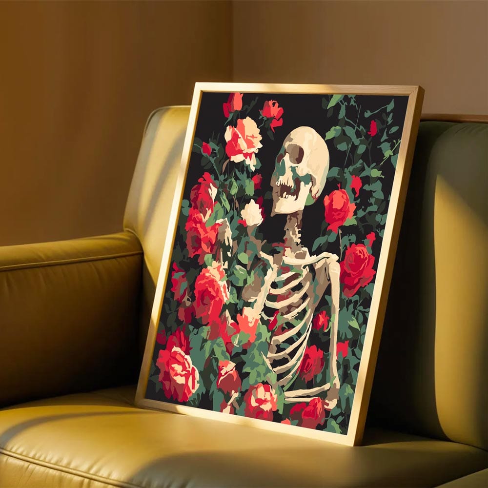 Rose Skull - Paint By Numbers Kit