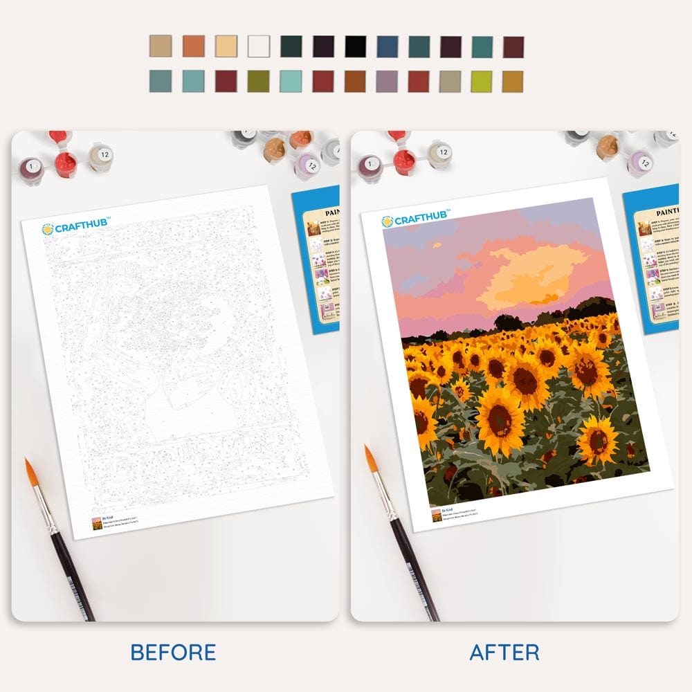 Sunflower Field - Paint By Numbers Kit